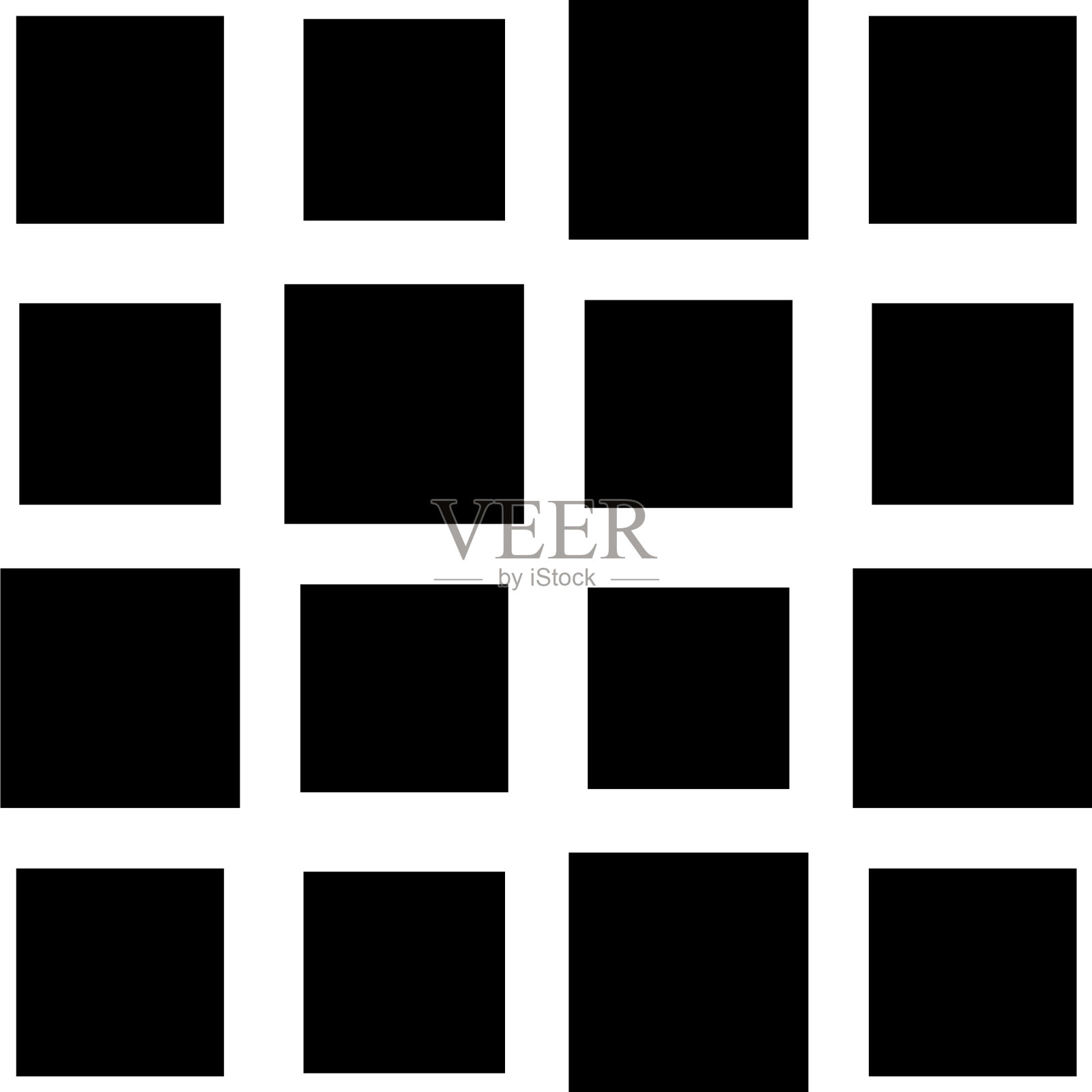 4 × 4立方体正方形几何排列正方形插画图片素材