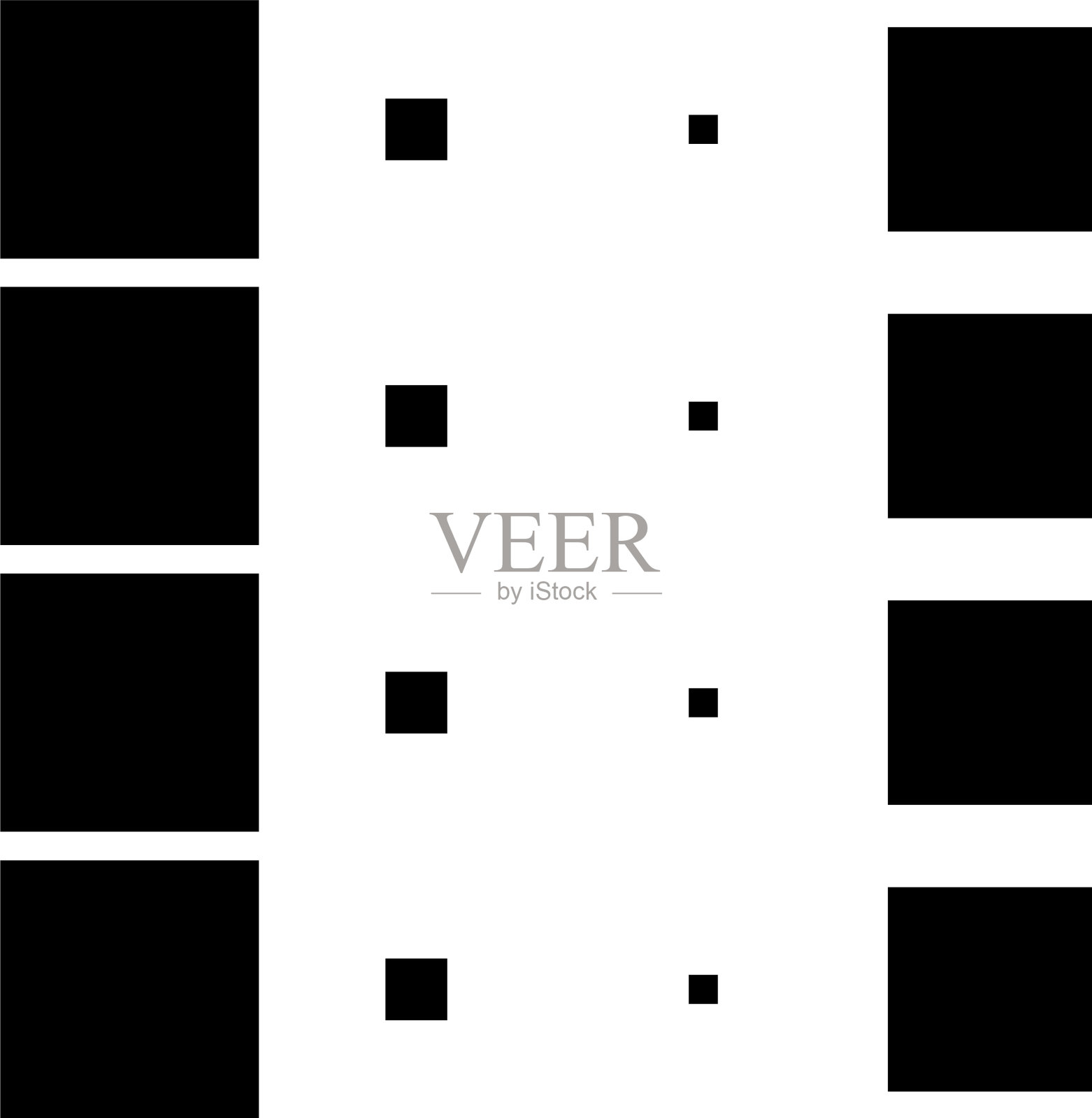 4 × 4立方体正方形几何排列正方形插画图片素材