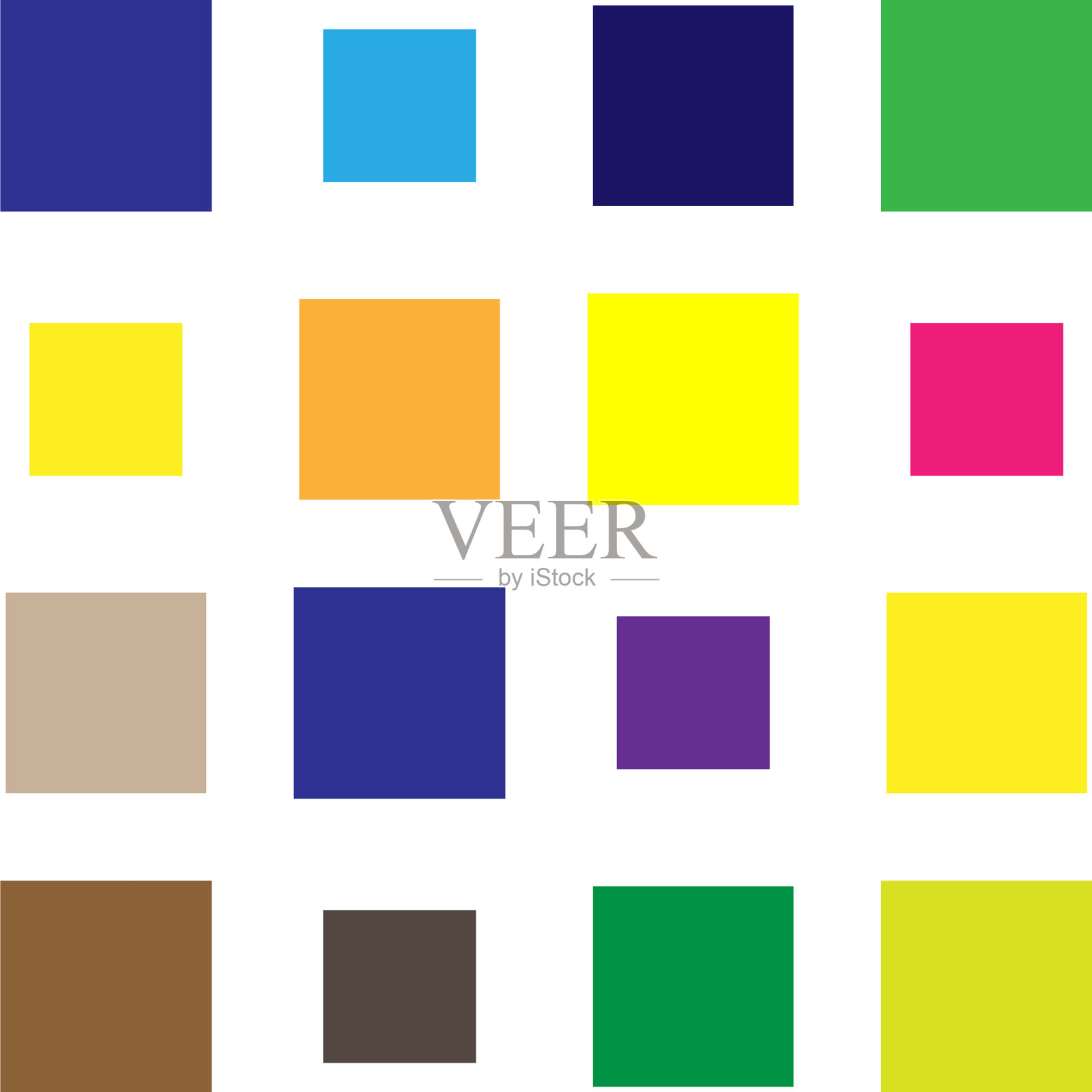 4 × 4立方体正方形几何排列正方形插画图片素材