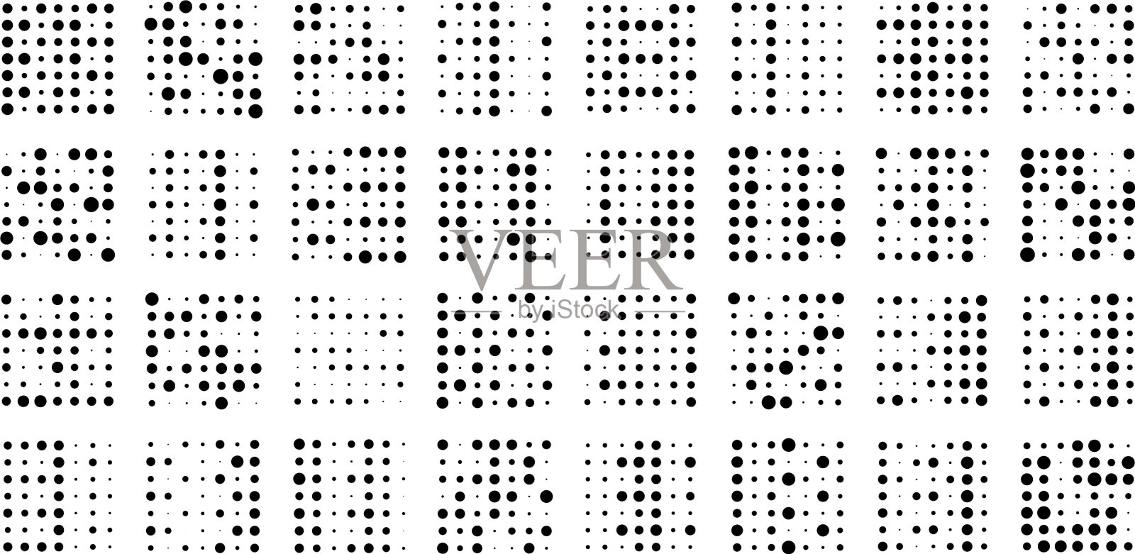 7x7圆点变异设计点斑插画图片素材