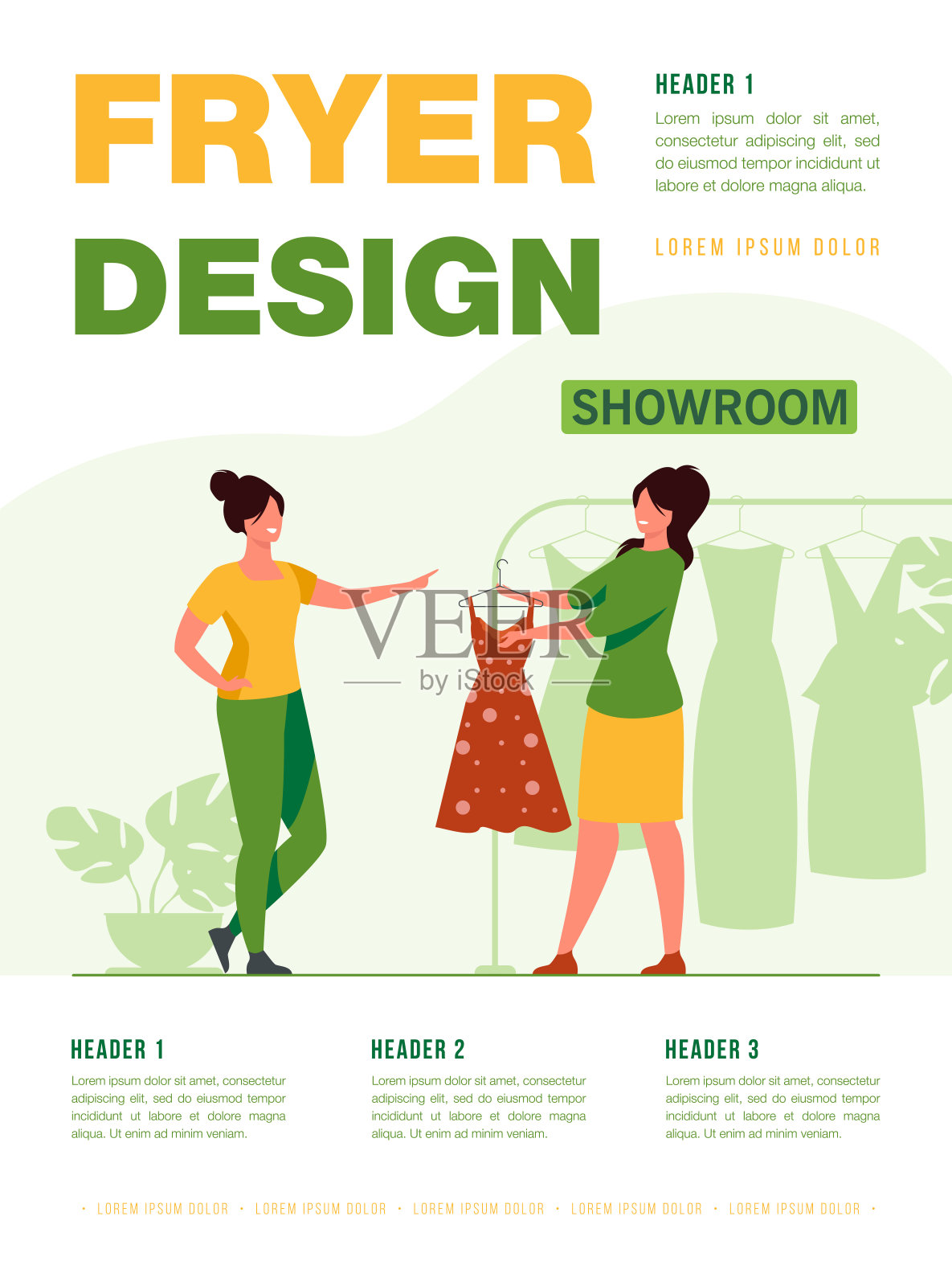 时装店的卖主在陈列室帮助顾客设计模板素材