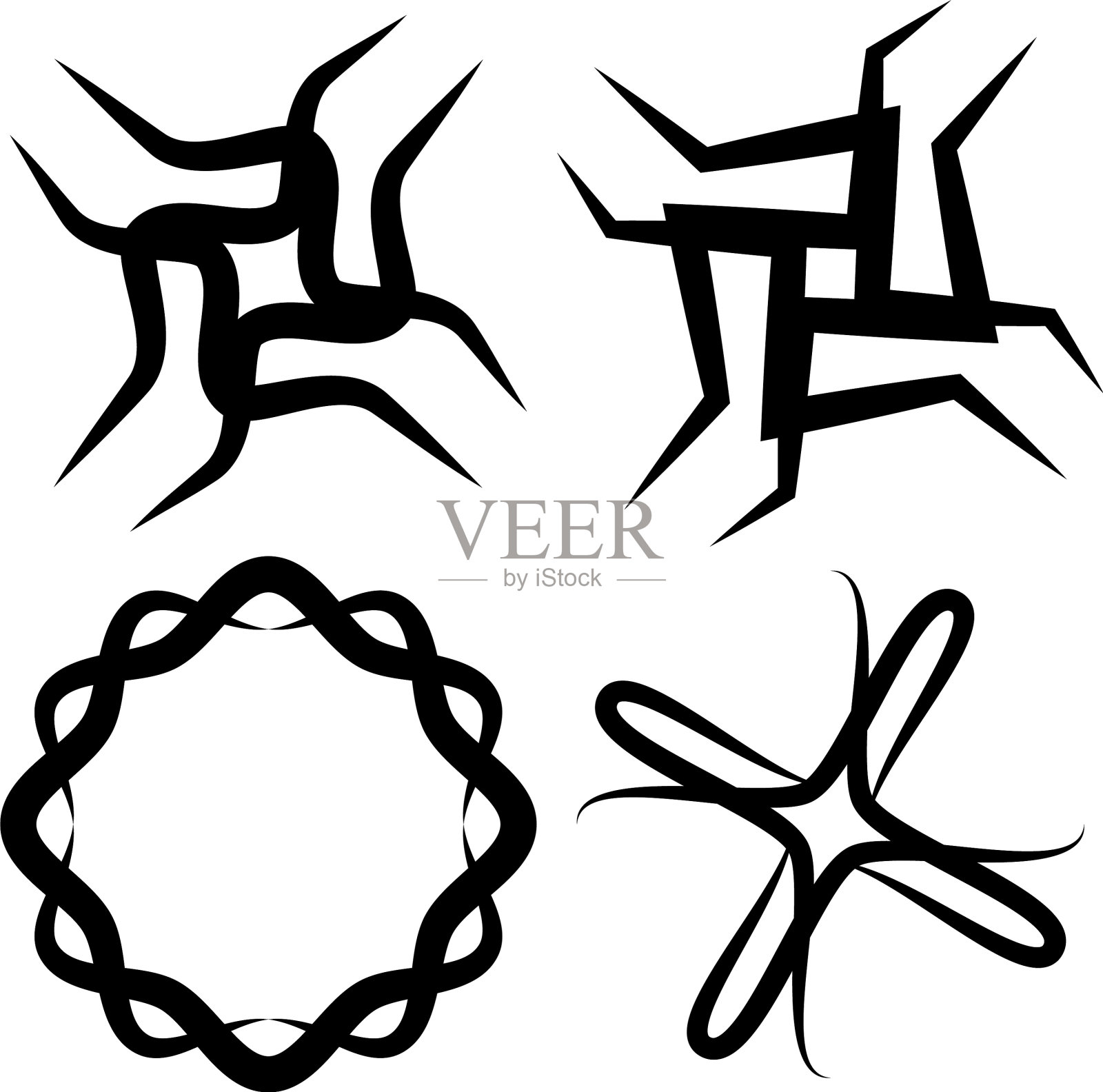 黑色抽象轮廓轮廓标志外形设计设计元素图片