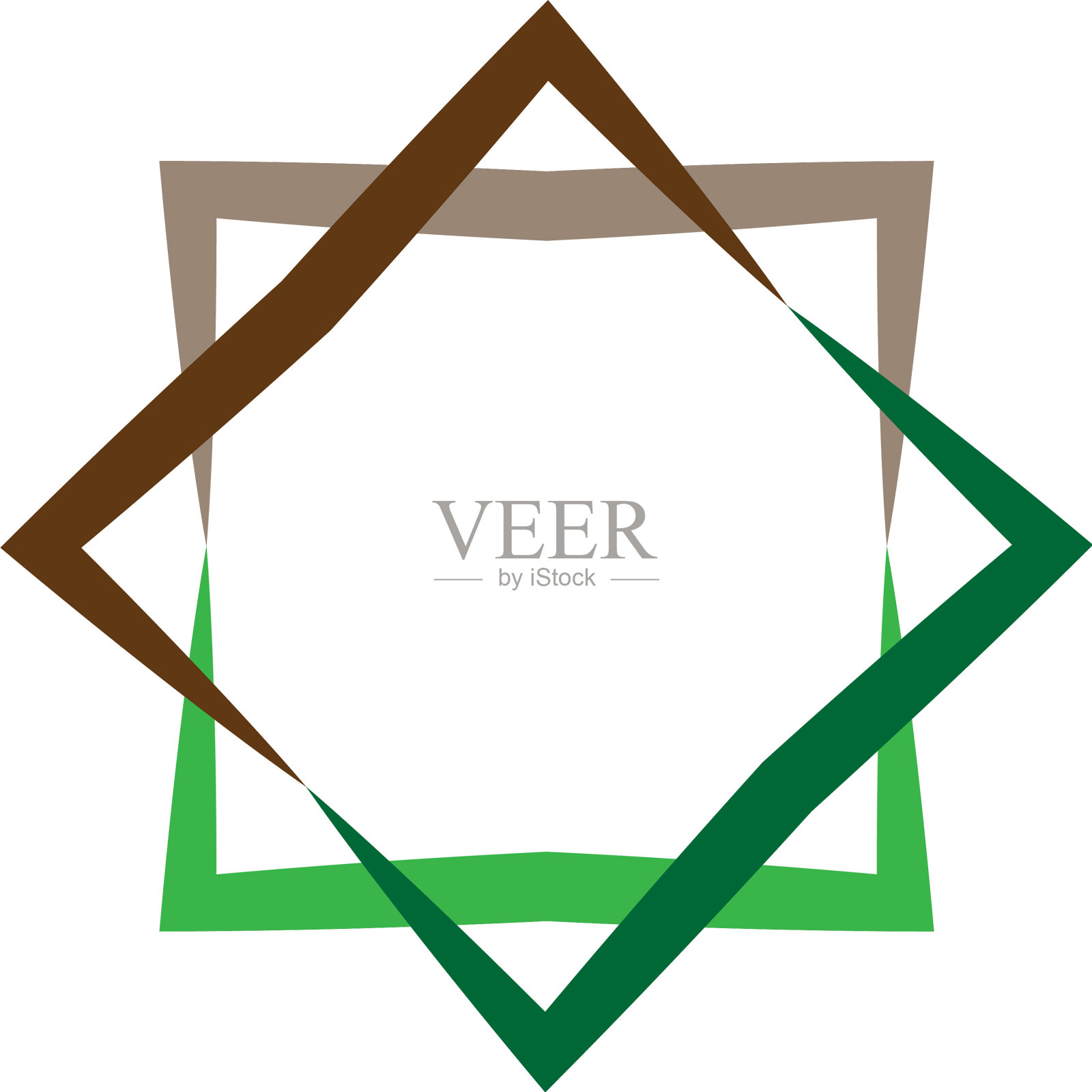 抽象的彩色圆形剪辑艺术标志符号插画图片素材