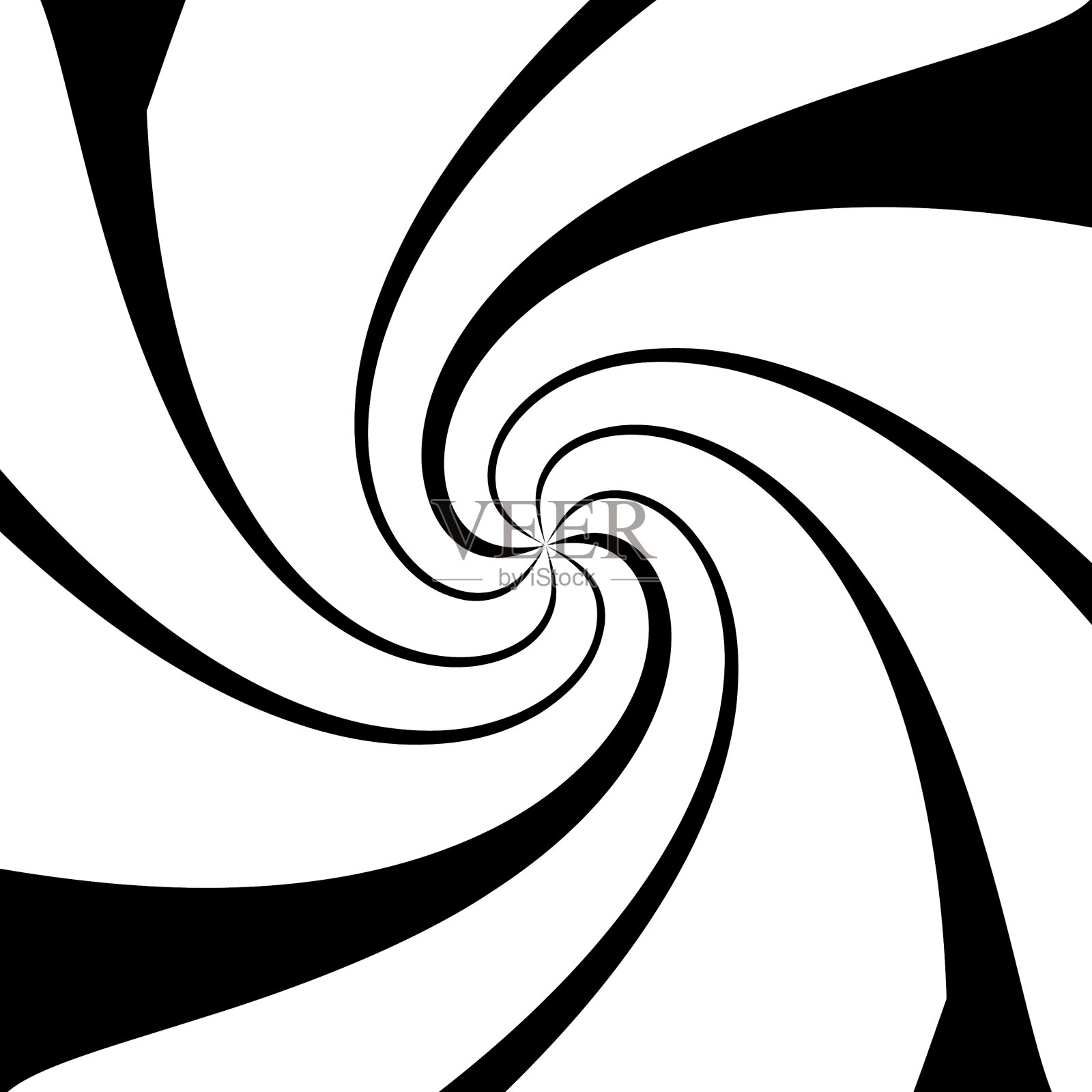 螺旋旋流旋转元件bw径向插画图片素材