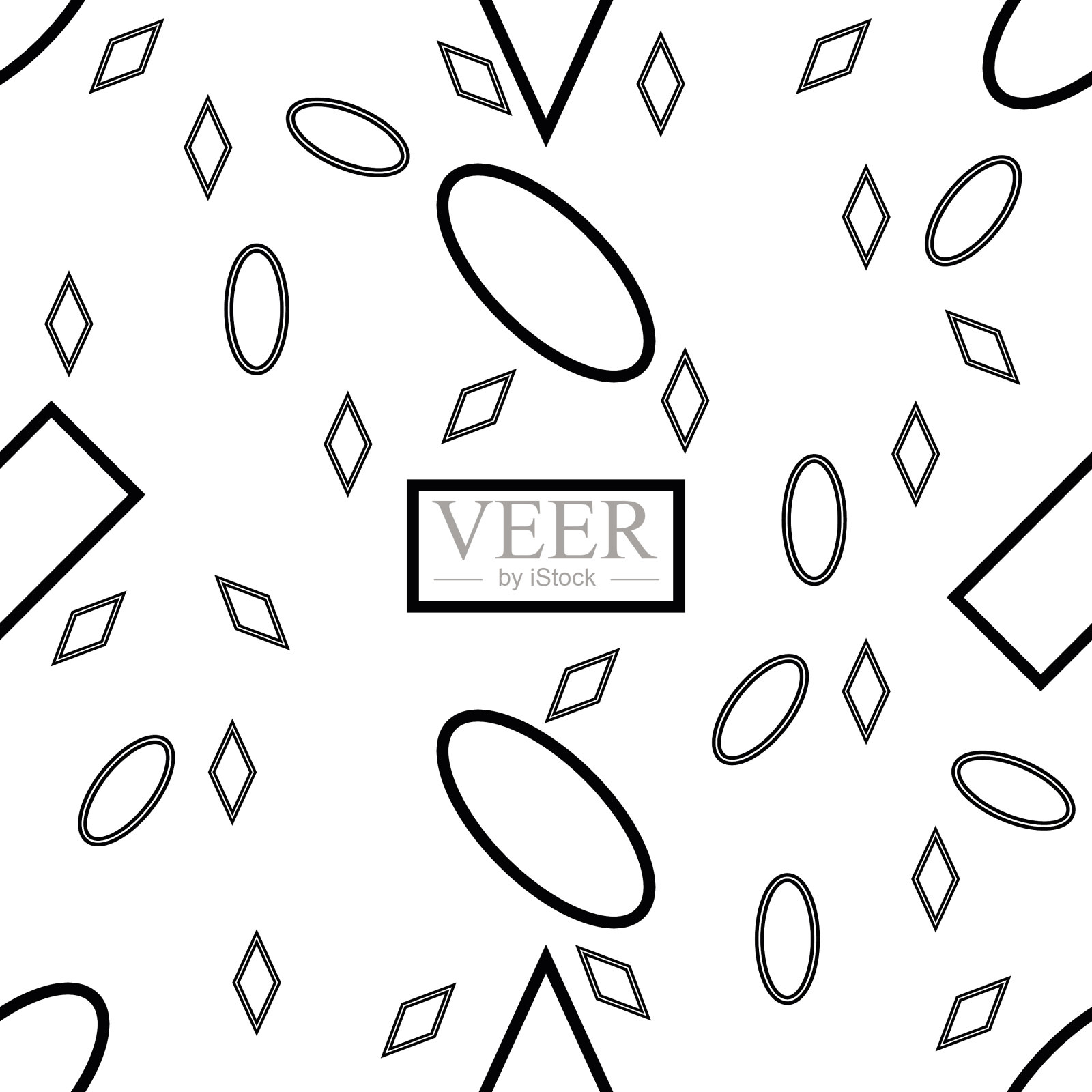 无缝图案几何形状童年插画图片素材