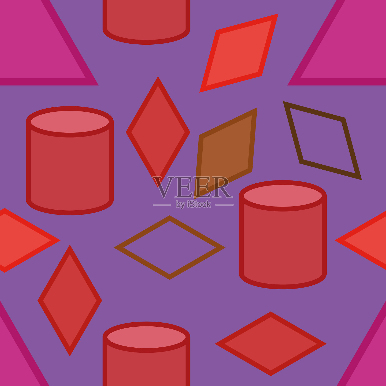 无缝图案几何形状童年插画图片素材