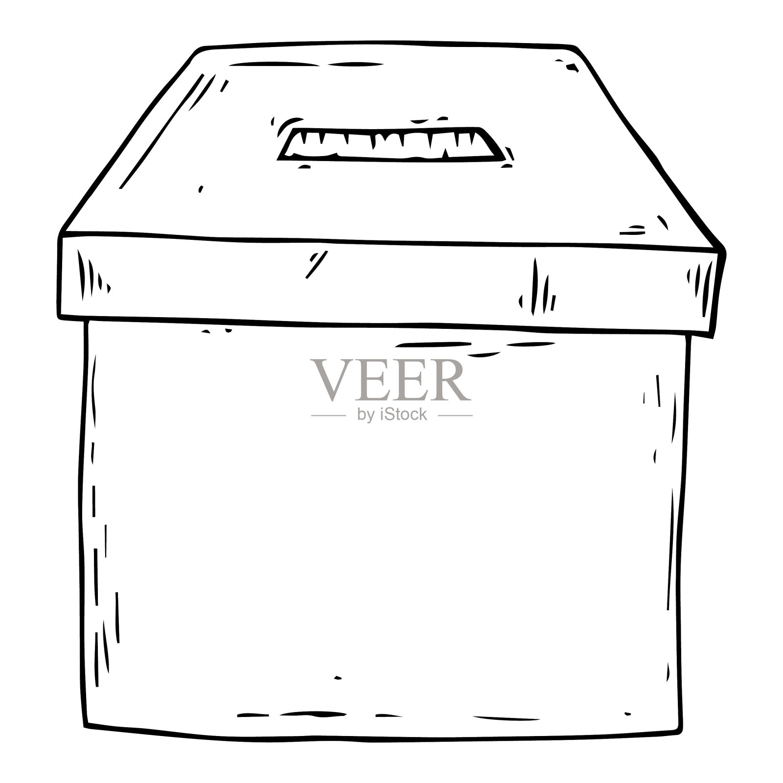 票箱图标手绘票箱设计元素图片