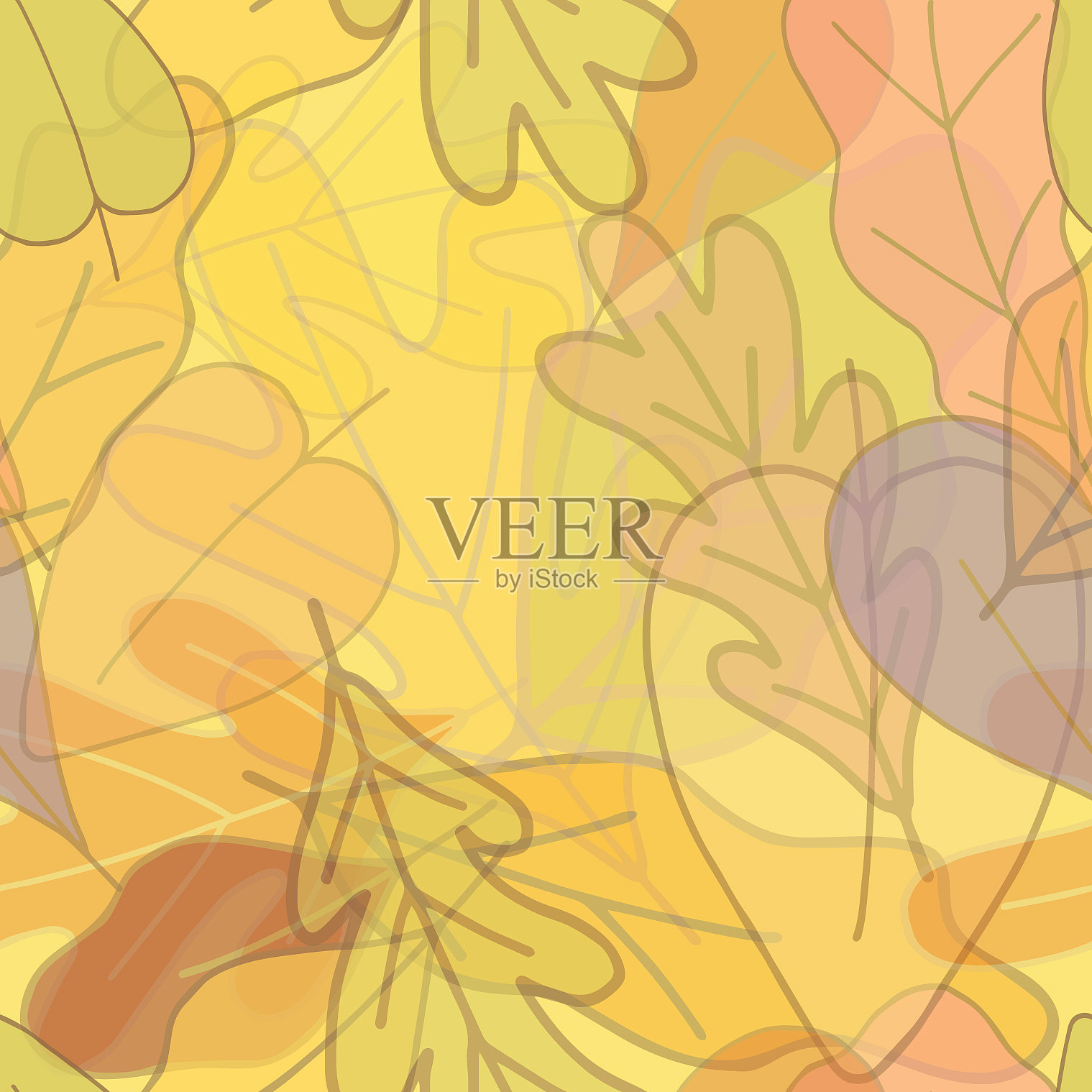 无缝的自然秋季图案插画图片素材