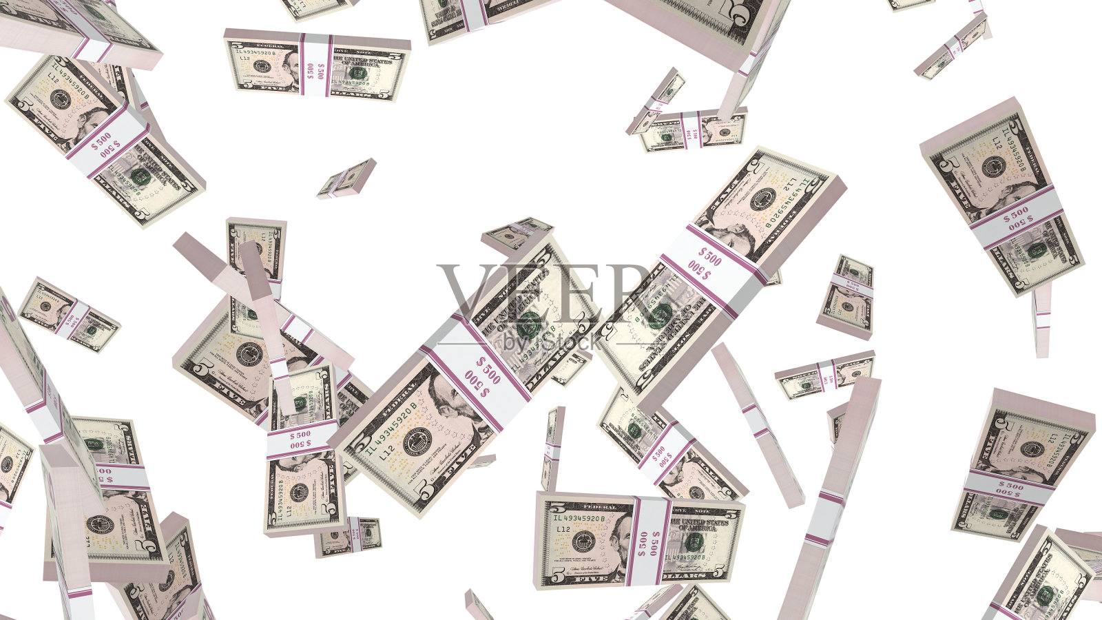 5美元钞票飞照片摄影图片