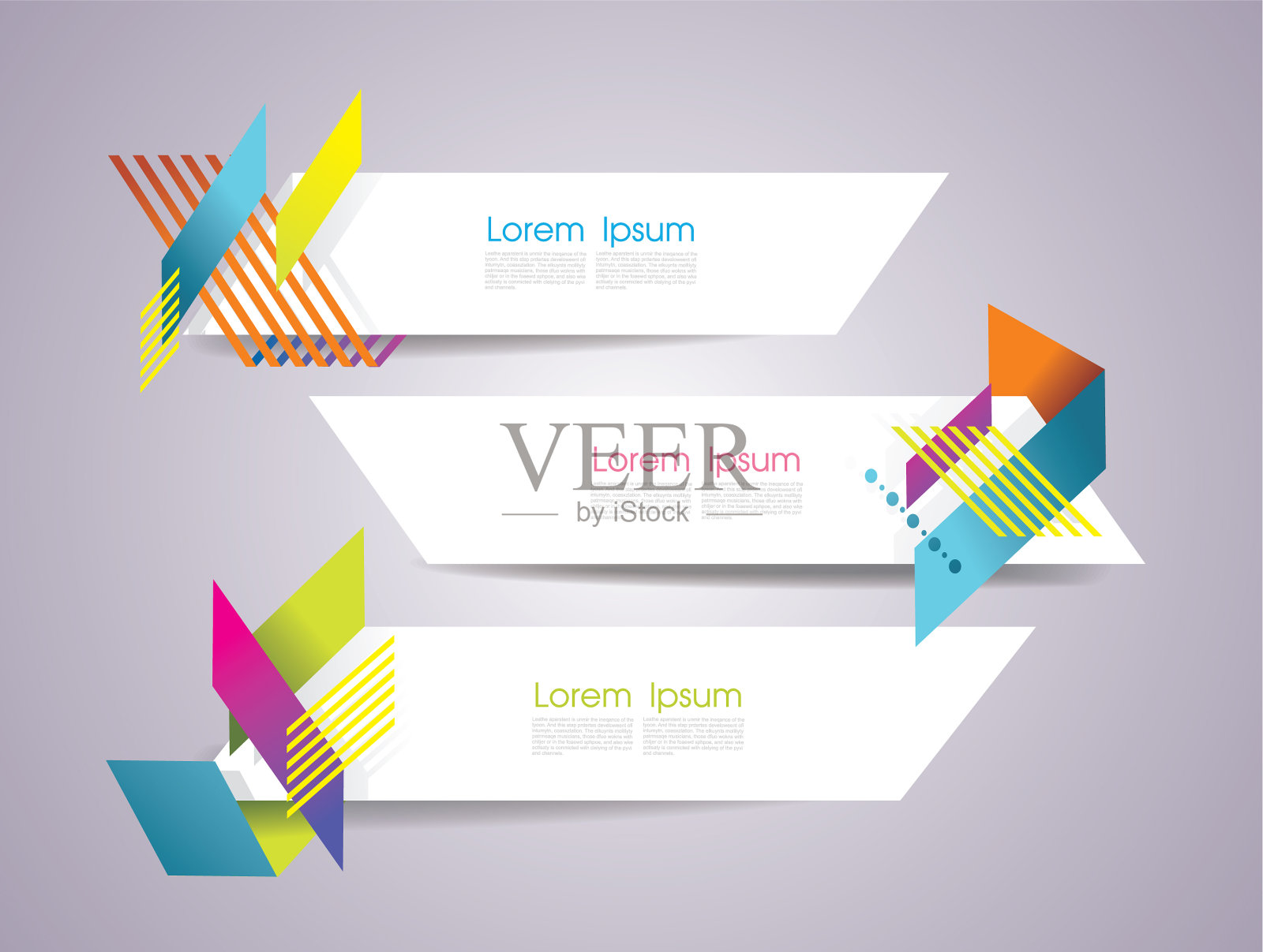 信息横幅与几何简单的形状插画图片素材