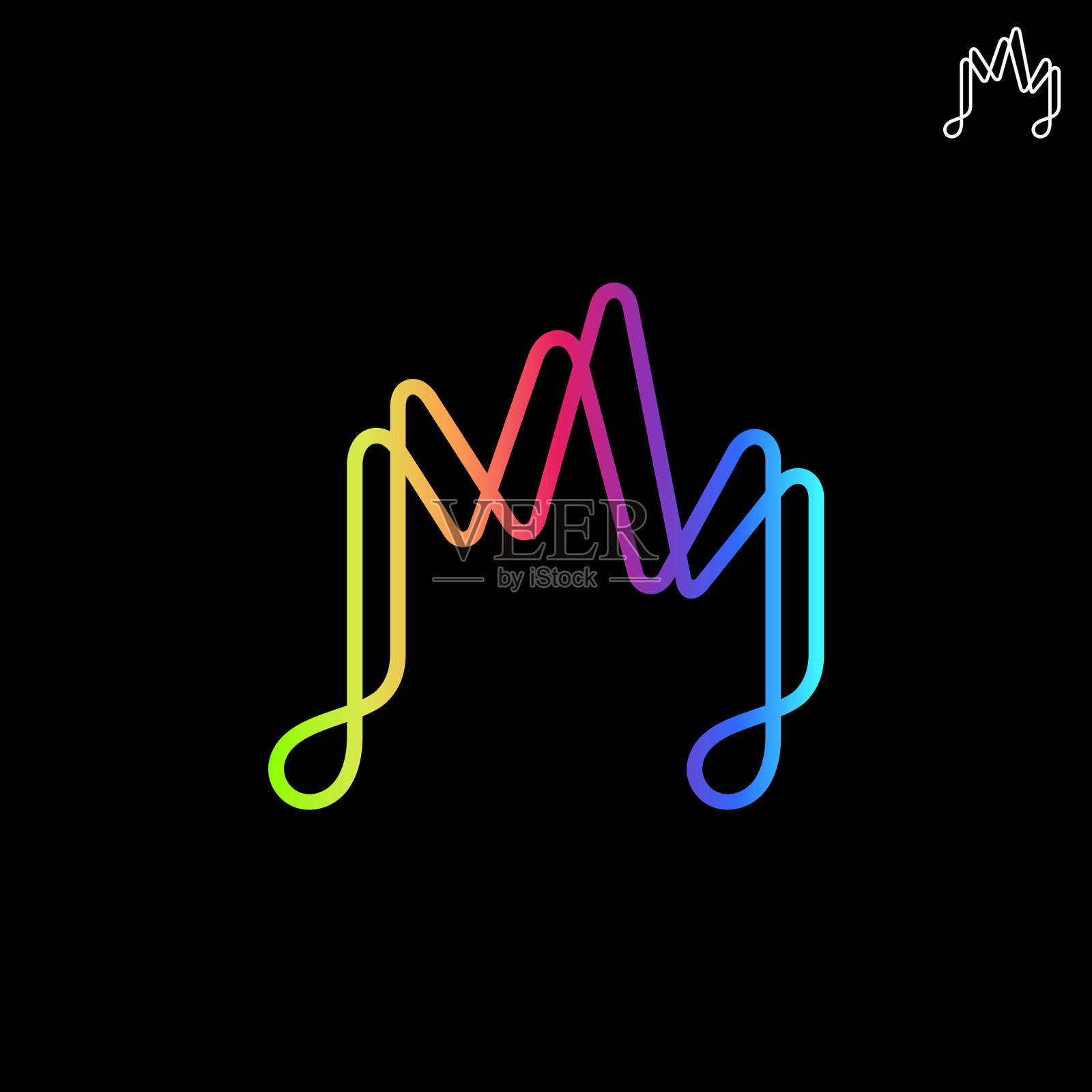 频谱音乐标志插画图片素材