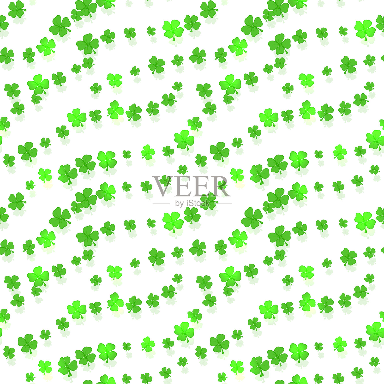 无缝的三叶草背景插画图片素材