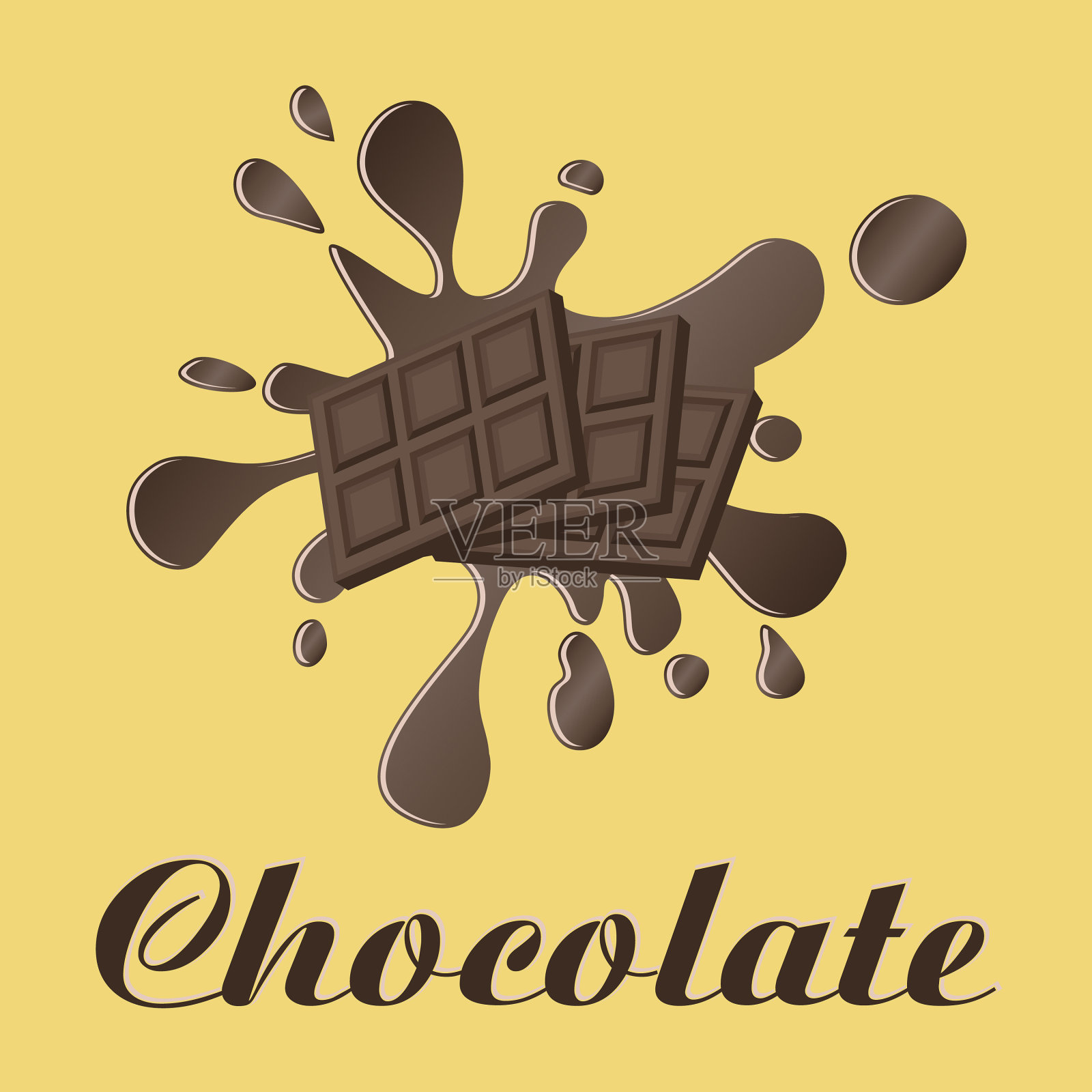 巧克力插画图片素材