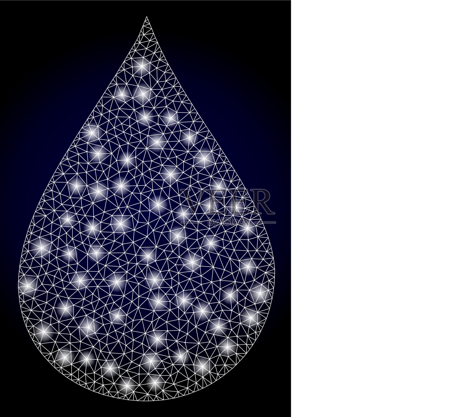 亮网油滴带光点插画图片素材