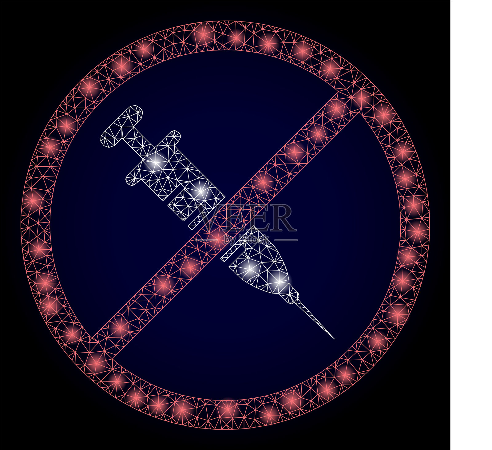 亮网灭痘带炫目斑点插画图片素材