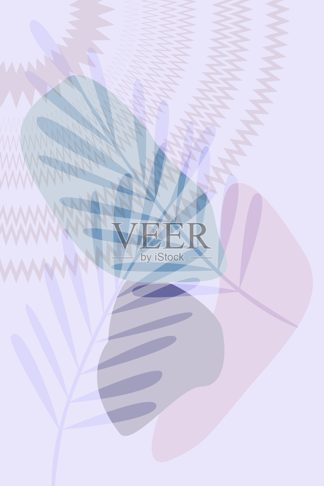 抽象现代植物太阳海报。颜色向量极简主义插画图片素材