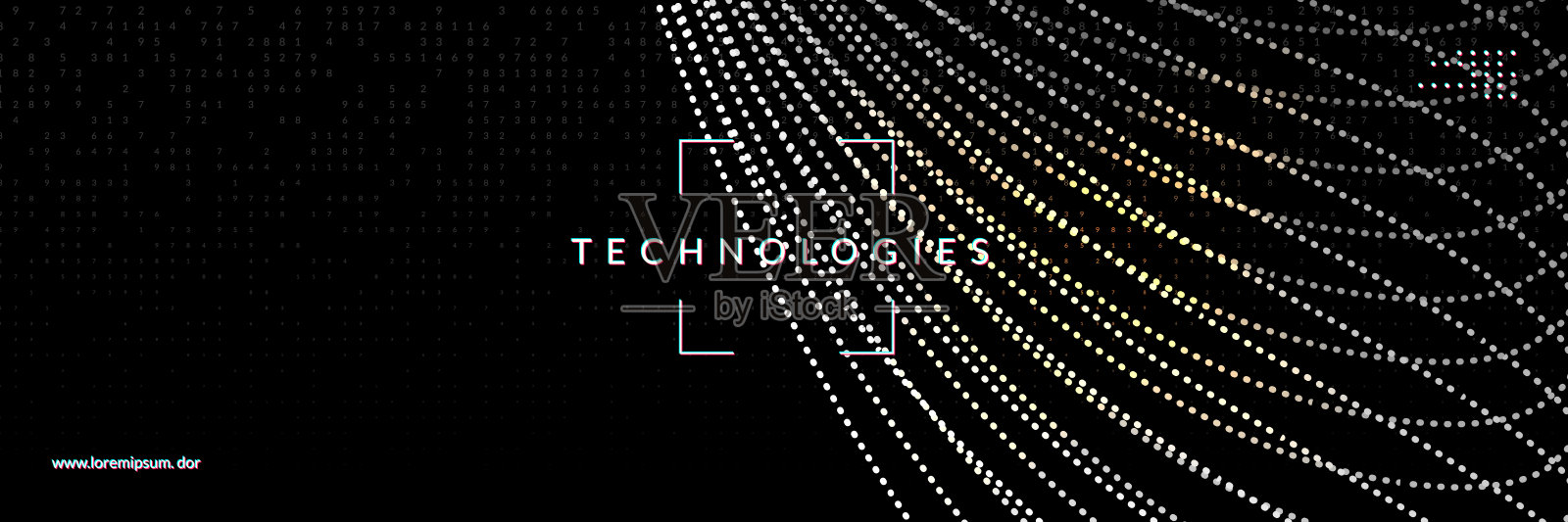 大数据抽象。数字技术背景。插画图片素材