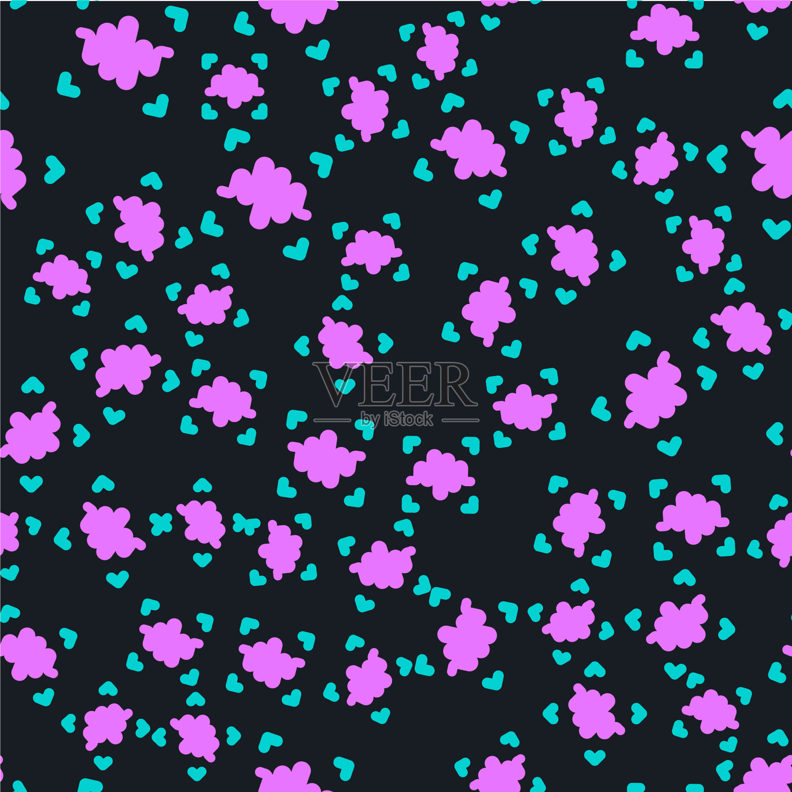 线路语音识别图标隔离无缝插画图片素材