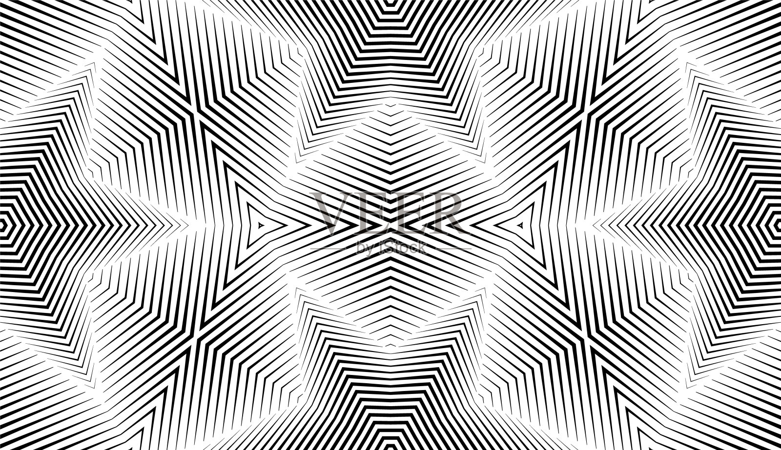 无缝图案与几何木刻风格的线砖和阿拉伯图案网格抽象的背景插画图片素材