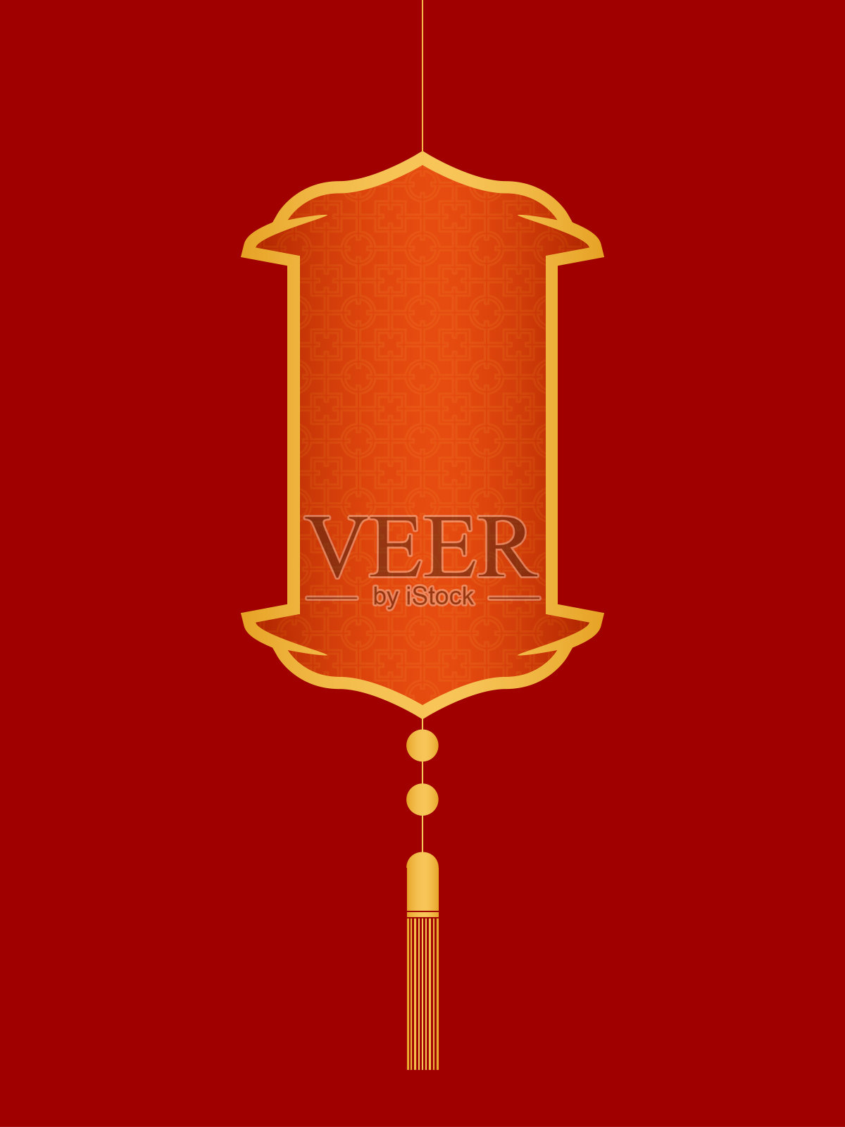 中式红色零售吊牌模板插画图片素材