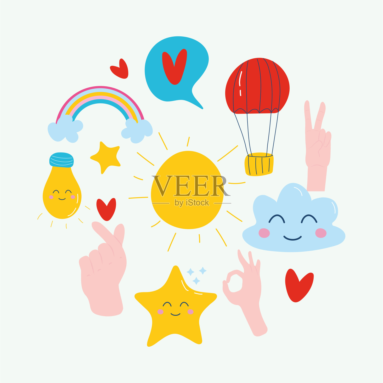 相信周围的图标设计元素图片