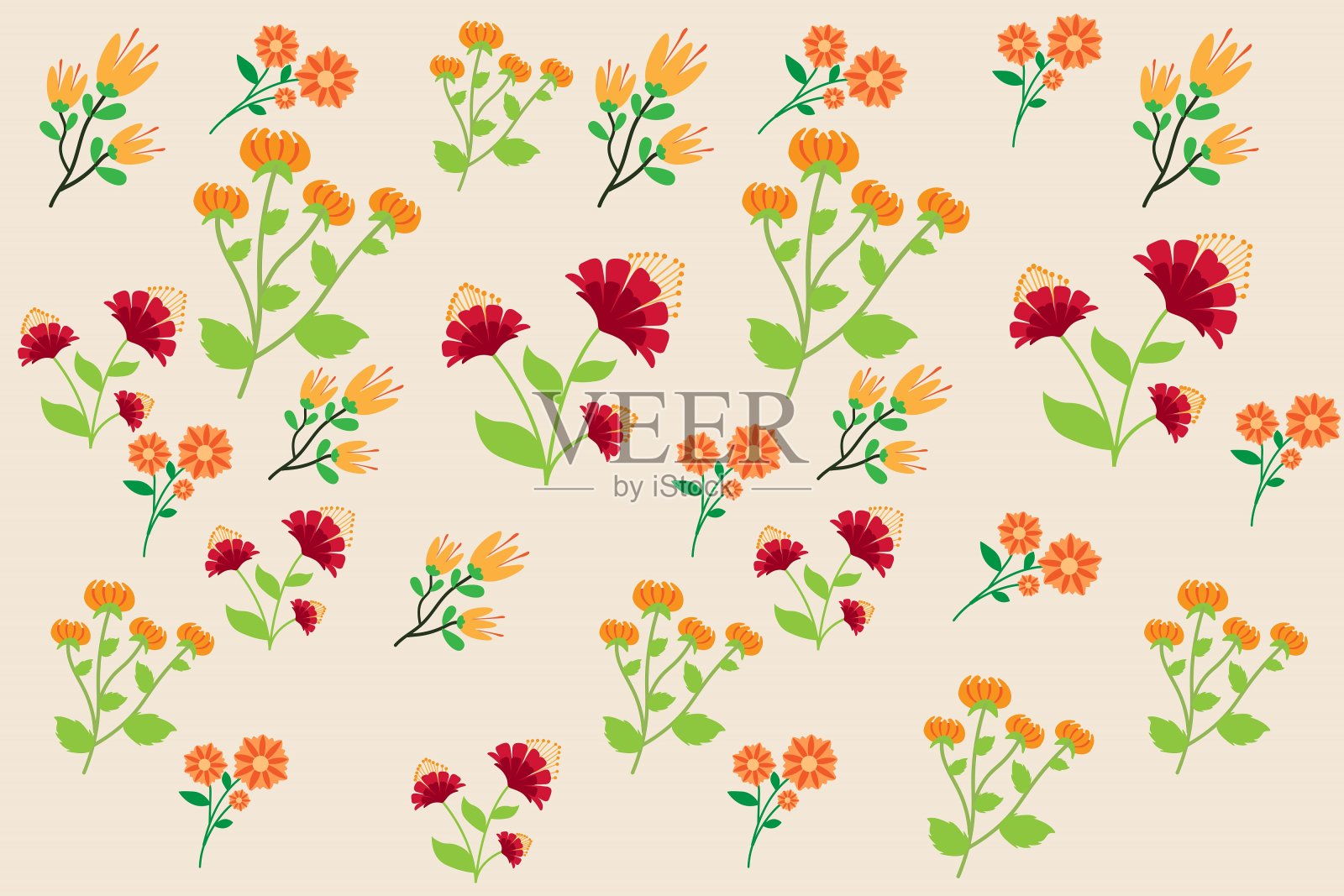 花图案背景矢量插画图片素材