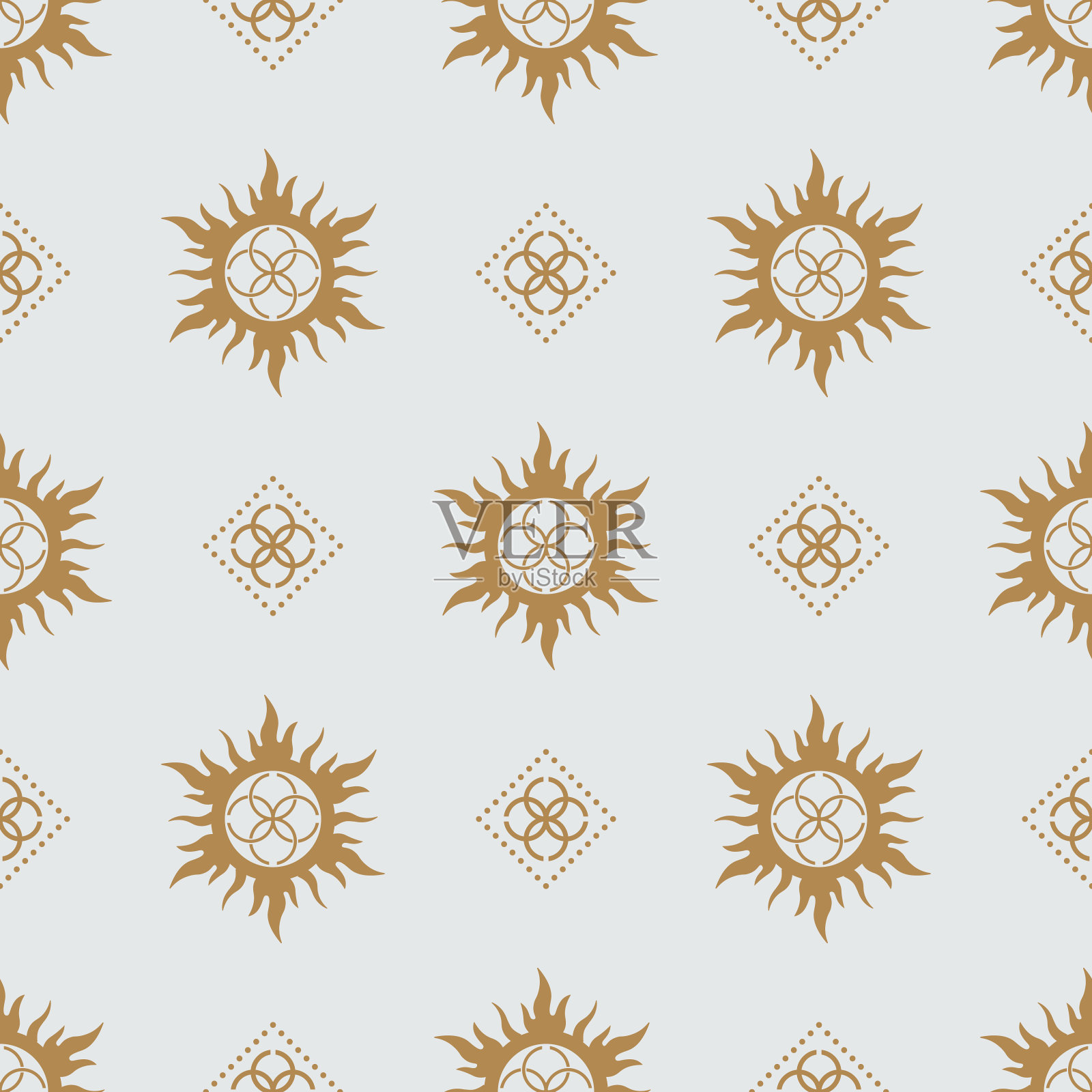 古代无缝图案插画图片素材