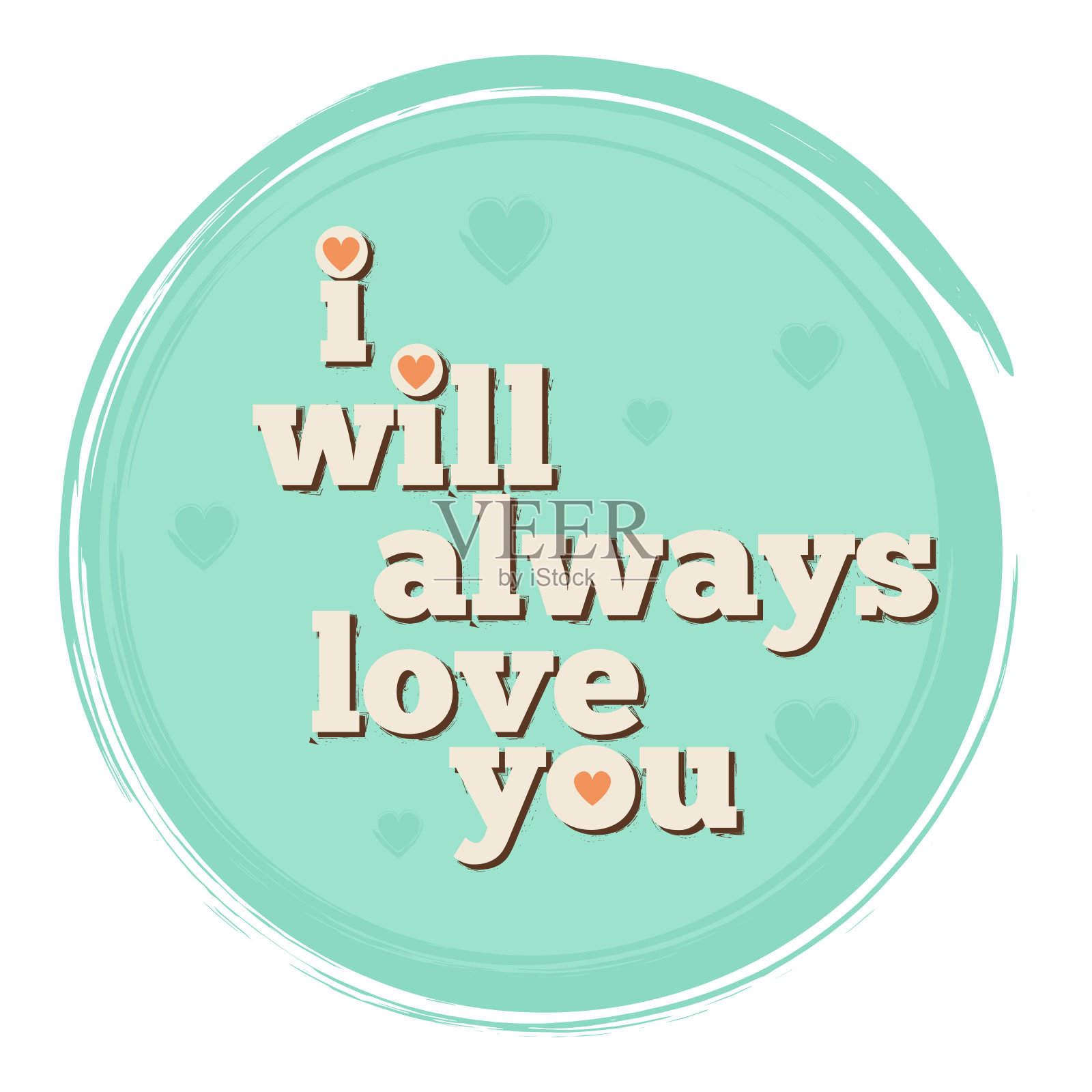 孤立永远爱你的偶像插画图片素材