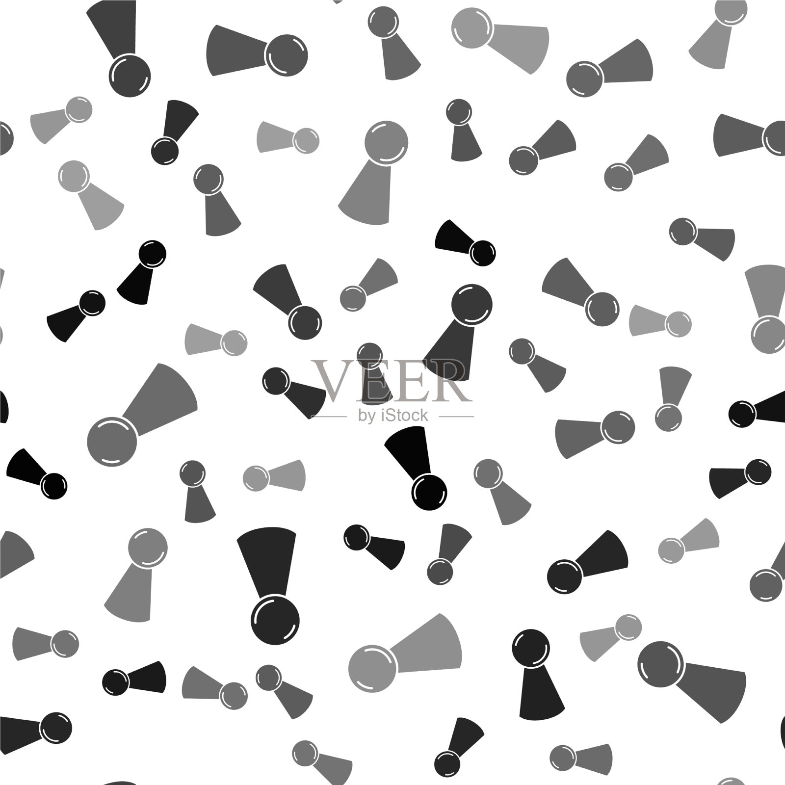 黑筹码为桌面游戏图标隔离无缝插画图片素材