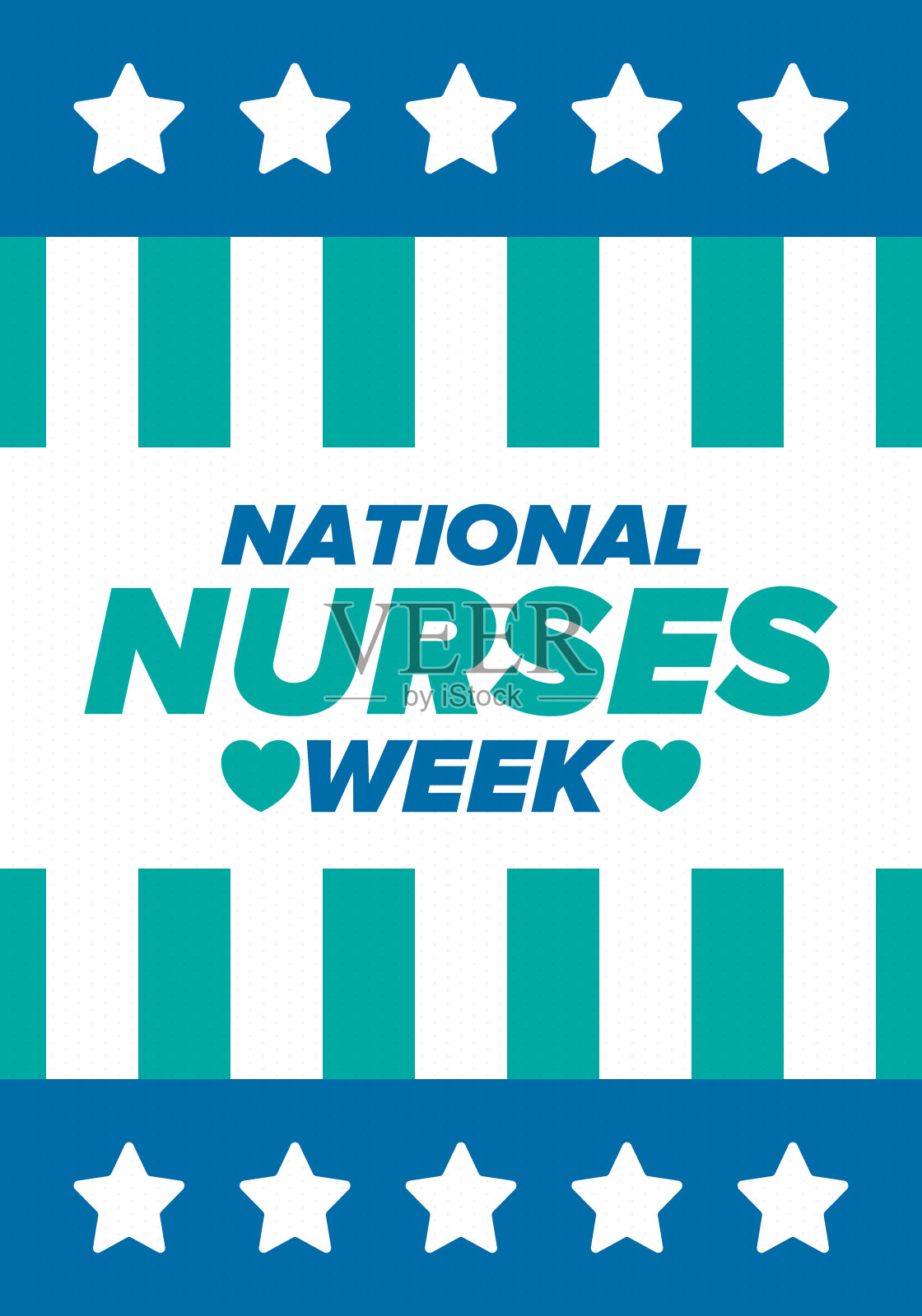 国家护士。谢谢护士。医疗保健理念。对抗病毒和疾病的斗士。向医生们致敬。每年在美国庆祝。矢量图的海报插画图片素材