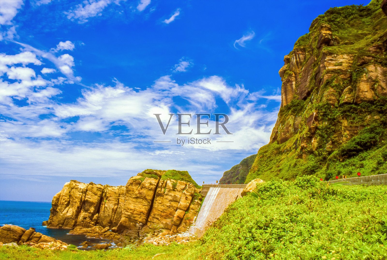 台湾海岸风光，南海海岸线照片摄影图片