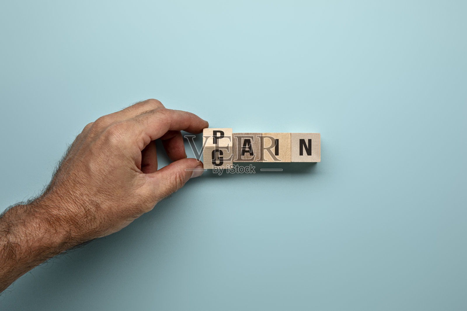 木块与字痛和获得股票照片照片摄影图片