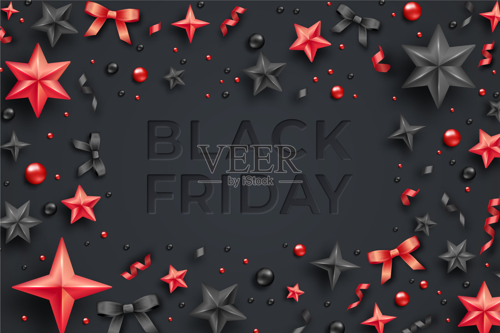 印有蛇形球的黑色星期五促销海报插画图片素材