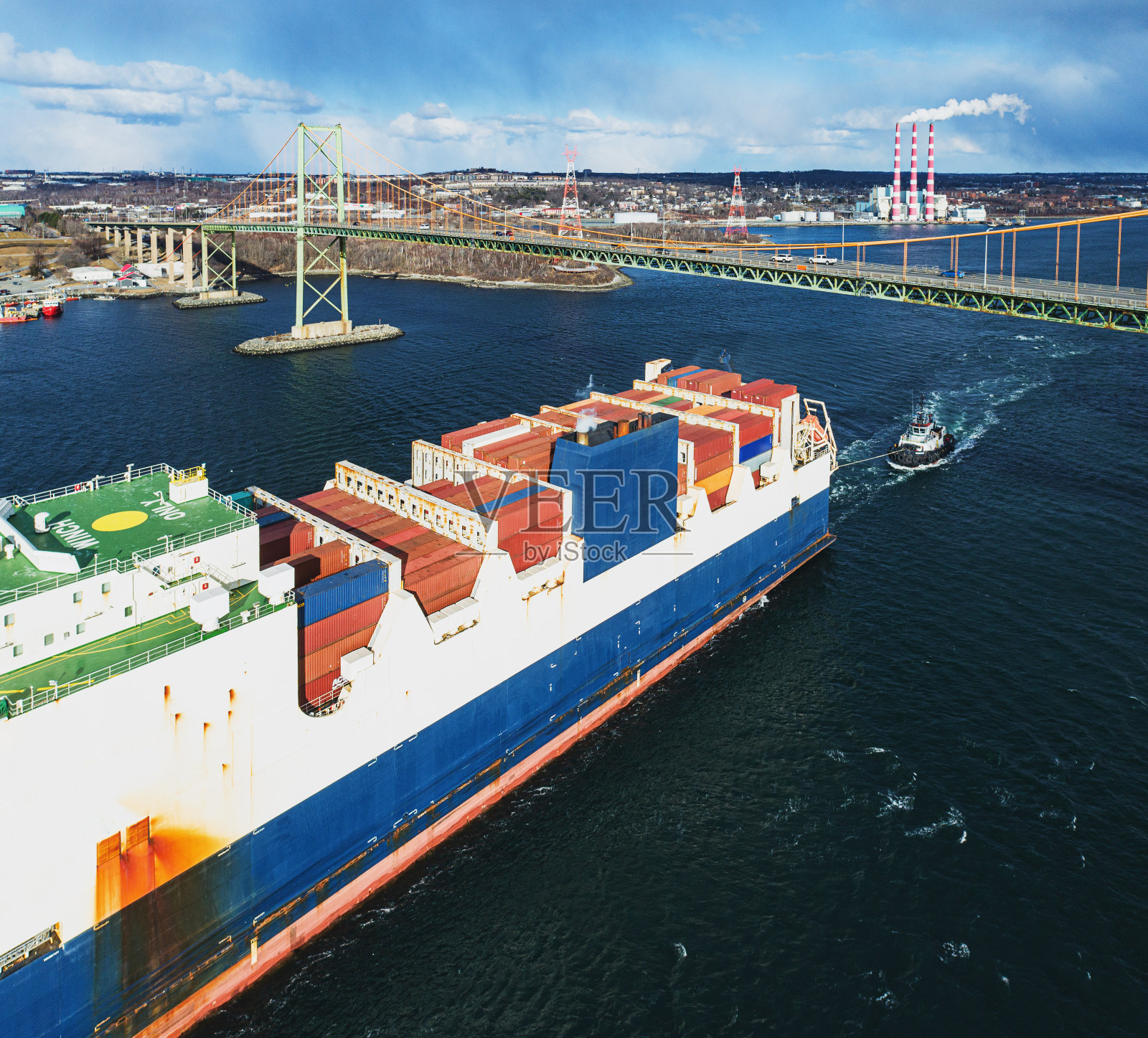 入站集装箱船照片摄影图片