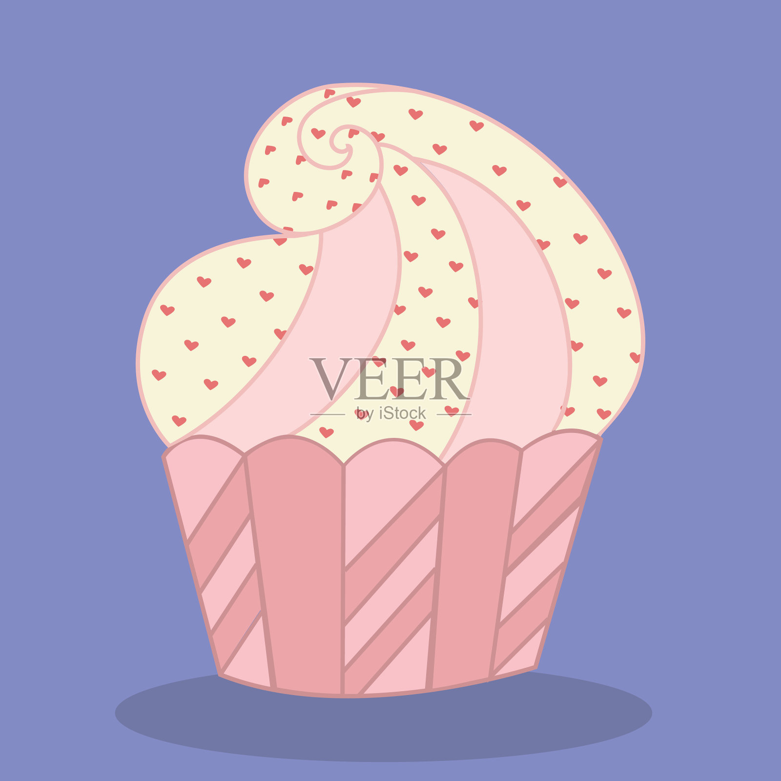 蛋糕洒14插画图片素材