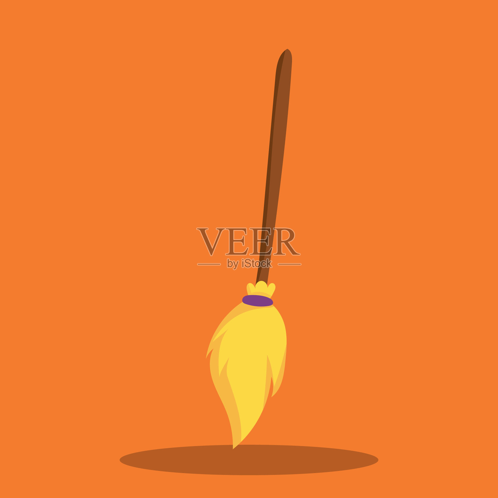 小鬼扫帚09插画图片素材