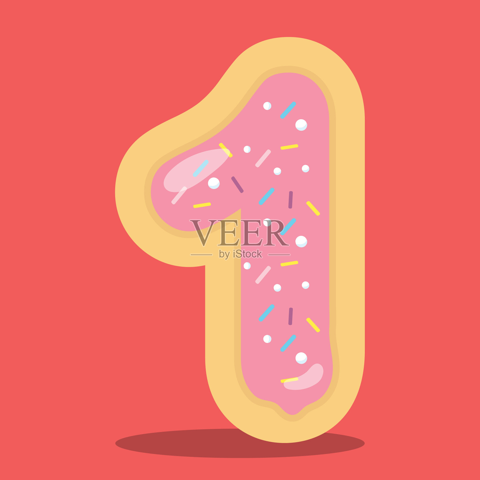 美味的甜甜圈01号插画图片素材