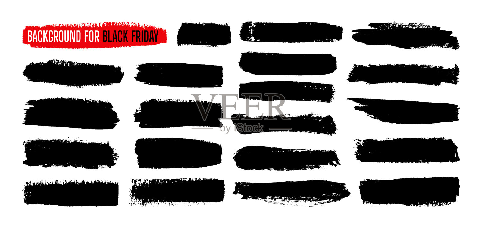 黑色星期五销售油墨手绘模板条纹插画图片素材