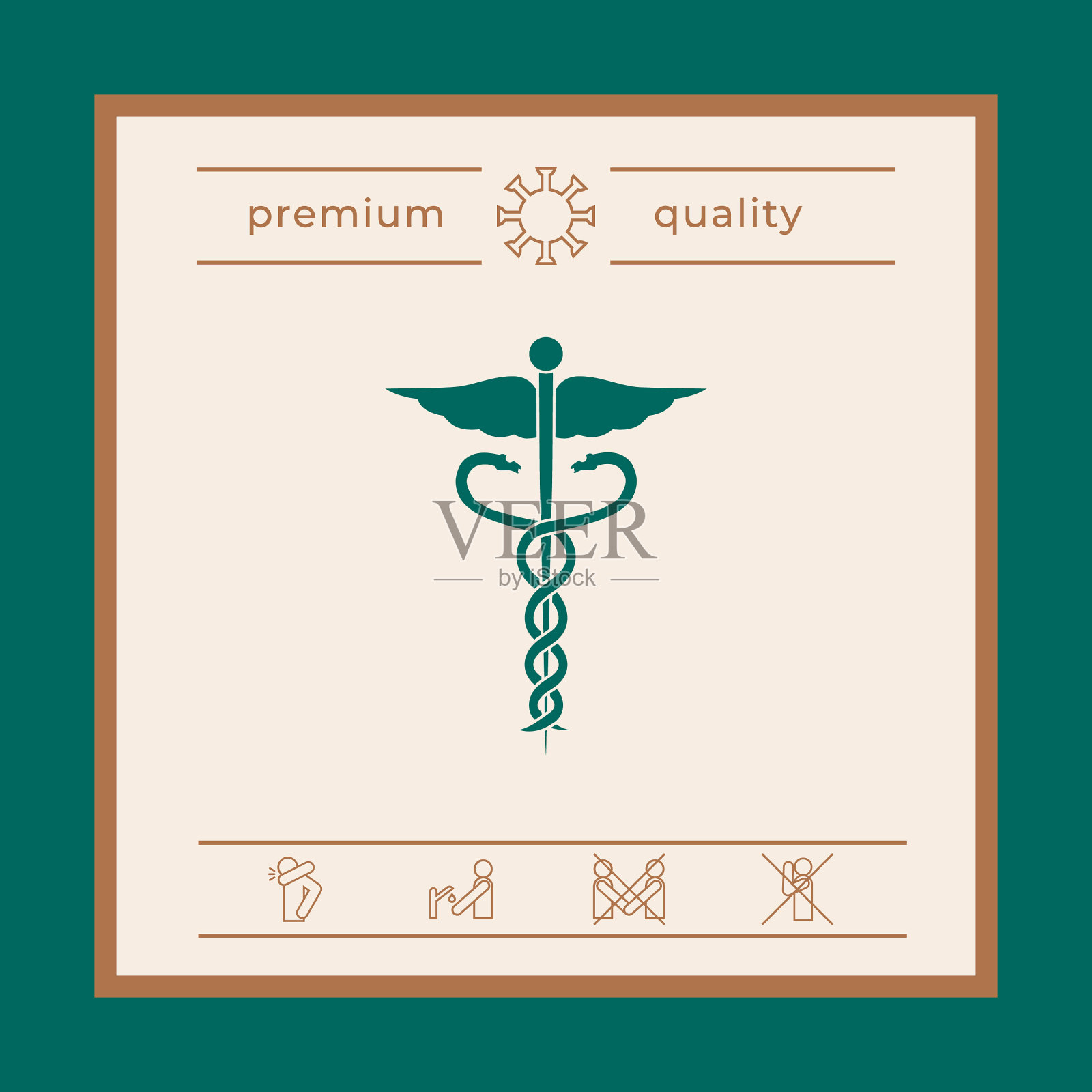 Caduceus医学符号图标图形元素插画图片素材