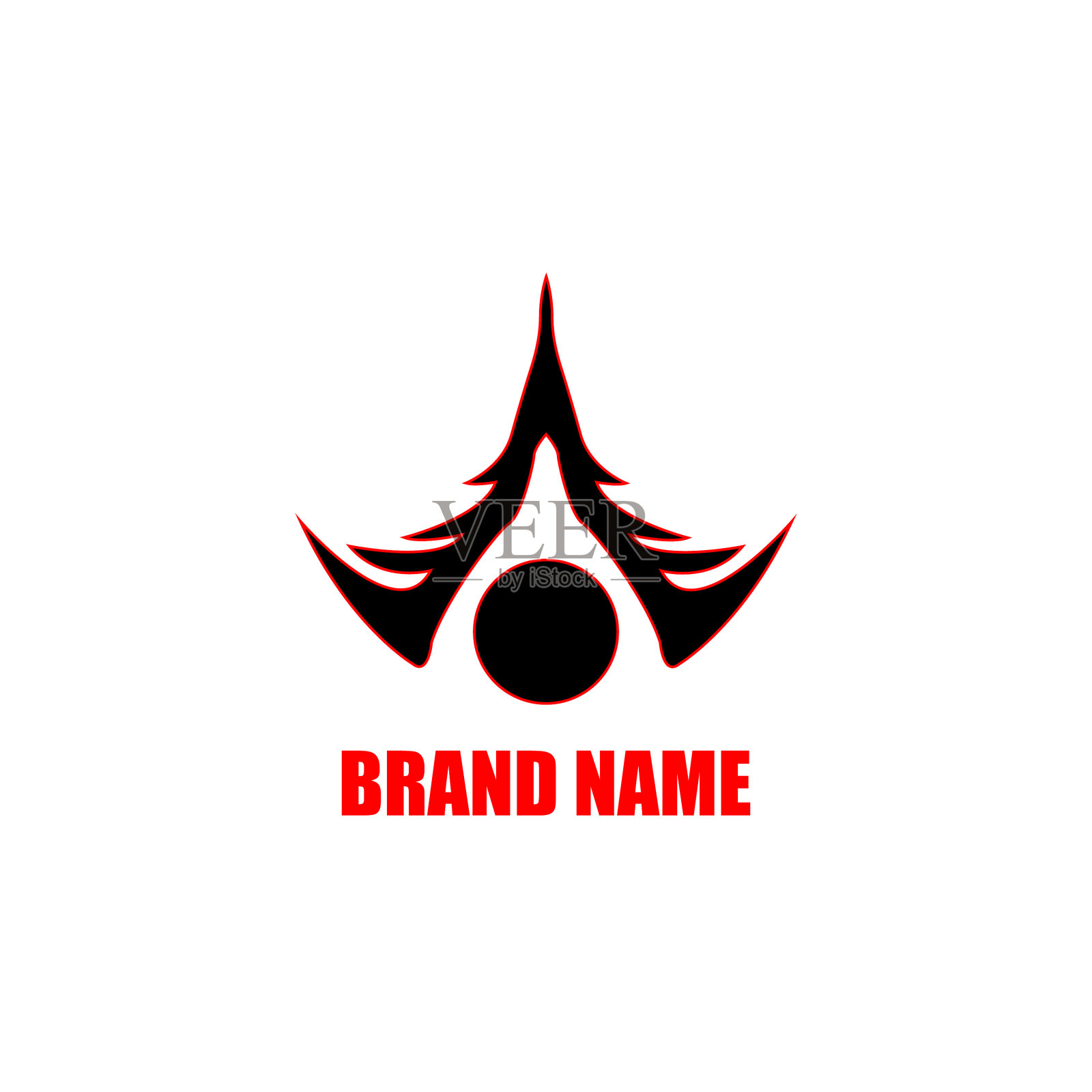 商业概念塔标志剪影插画图片素材