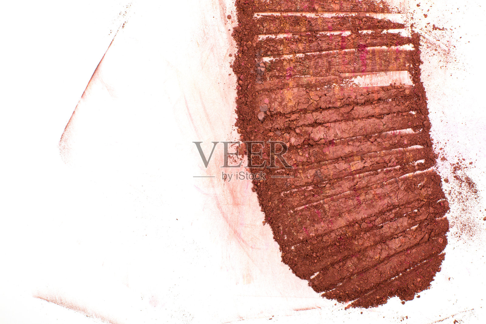 粉碎的红色眼影。特写镜头照片摄影图片