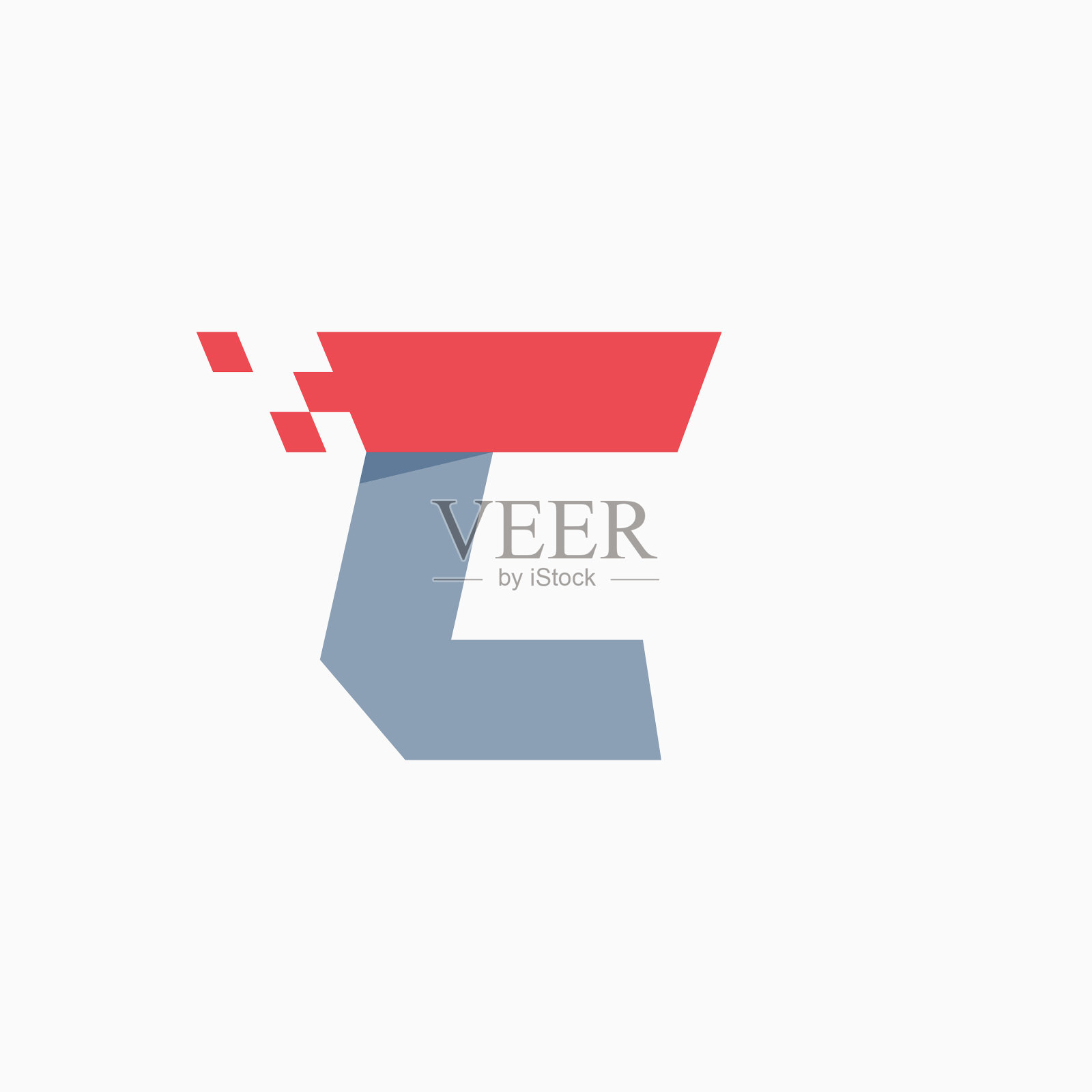 标志用C字母与的士方格线图案插画图片素材