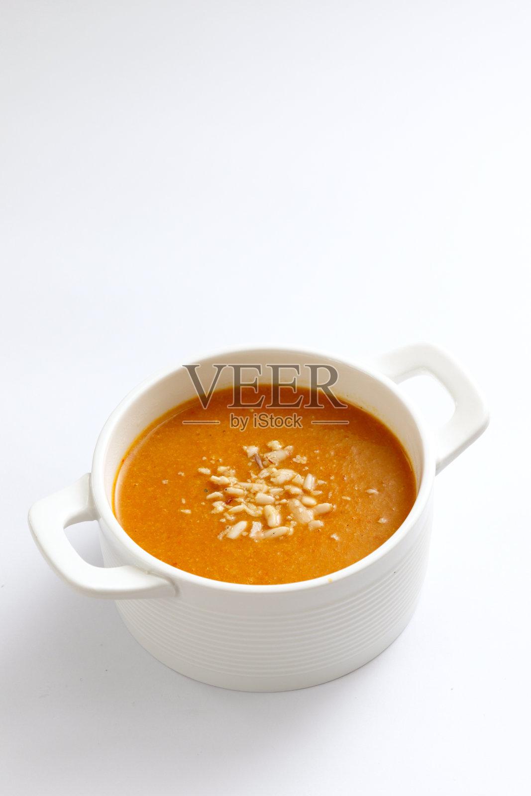 一个美味的素食汤的饮食照片摄影图片