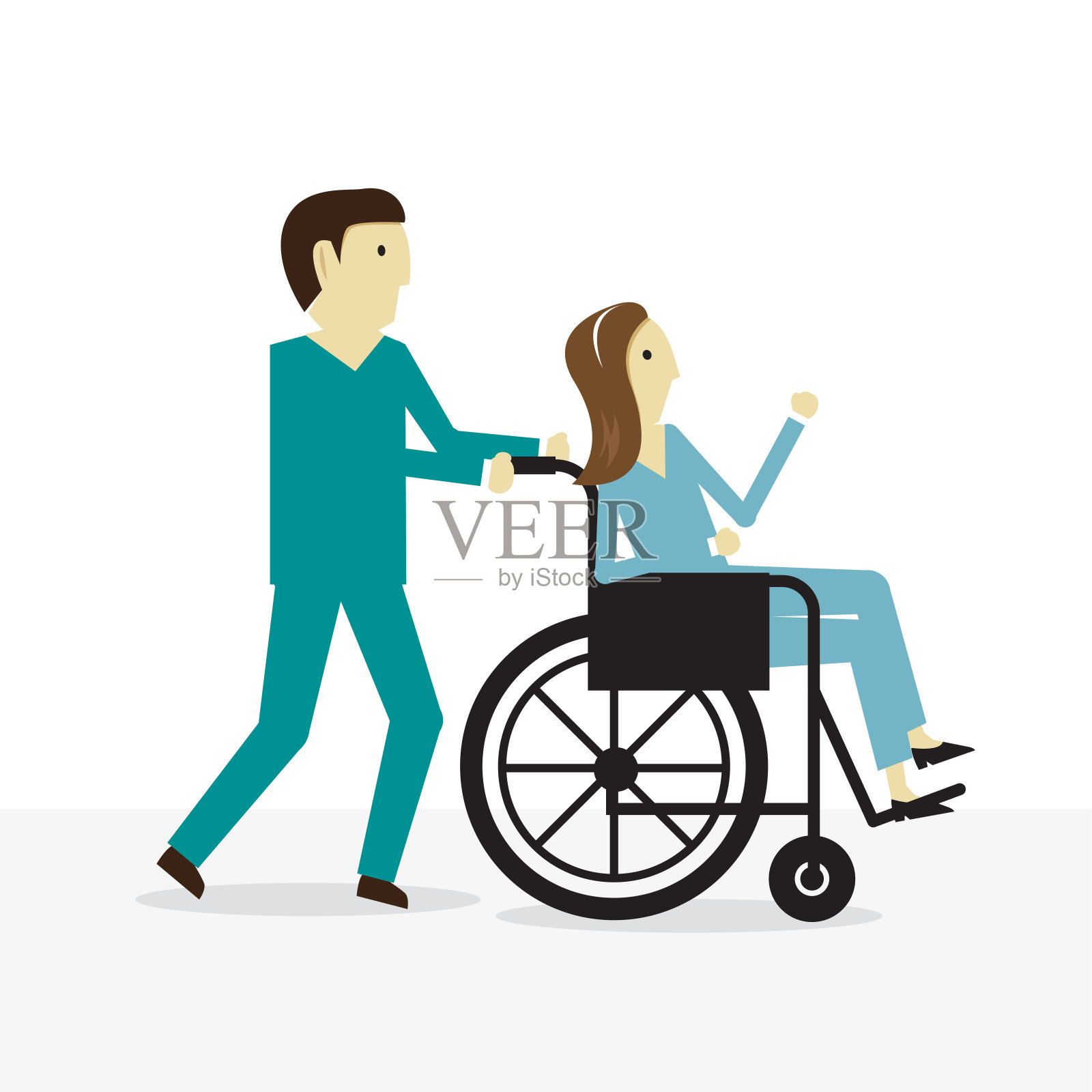 护士护理插画图片素材