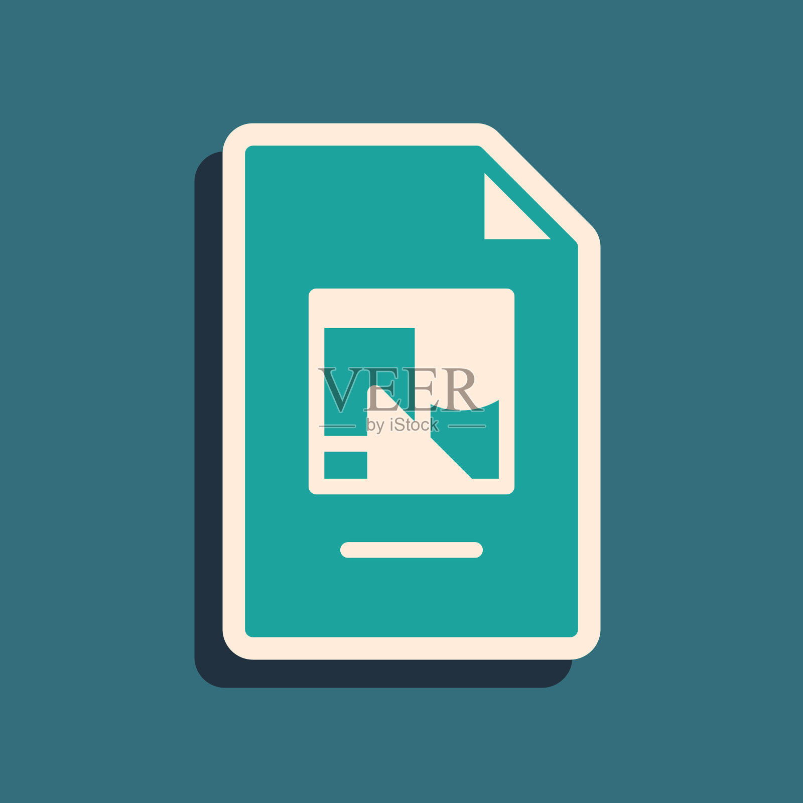 绿色文件文档与图标插画图片素材