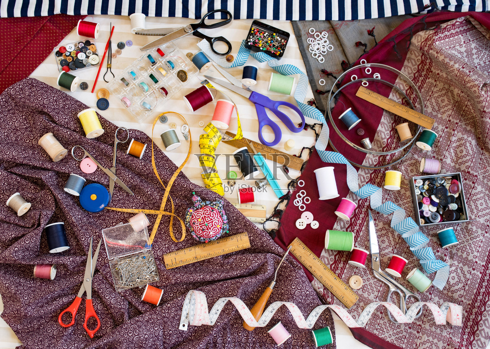 用于拼图模板的缝纫项目照片摄影图片