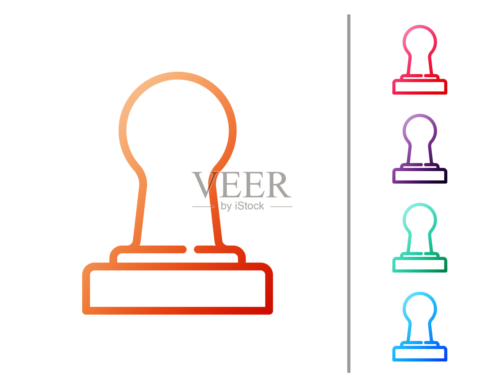 红色线咖啡篡改图标隔离在白色图标素材