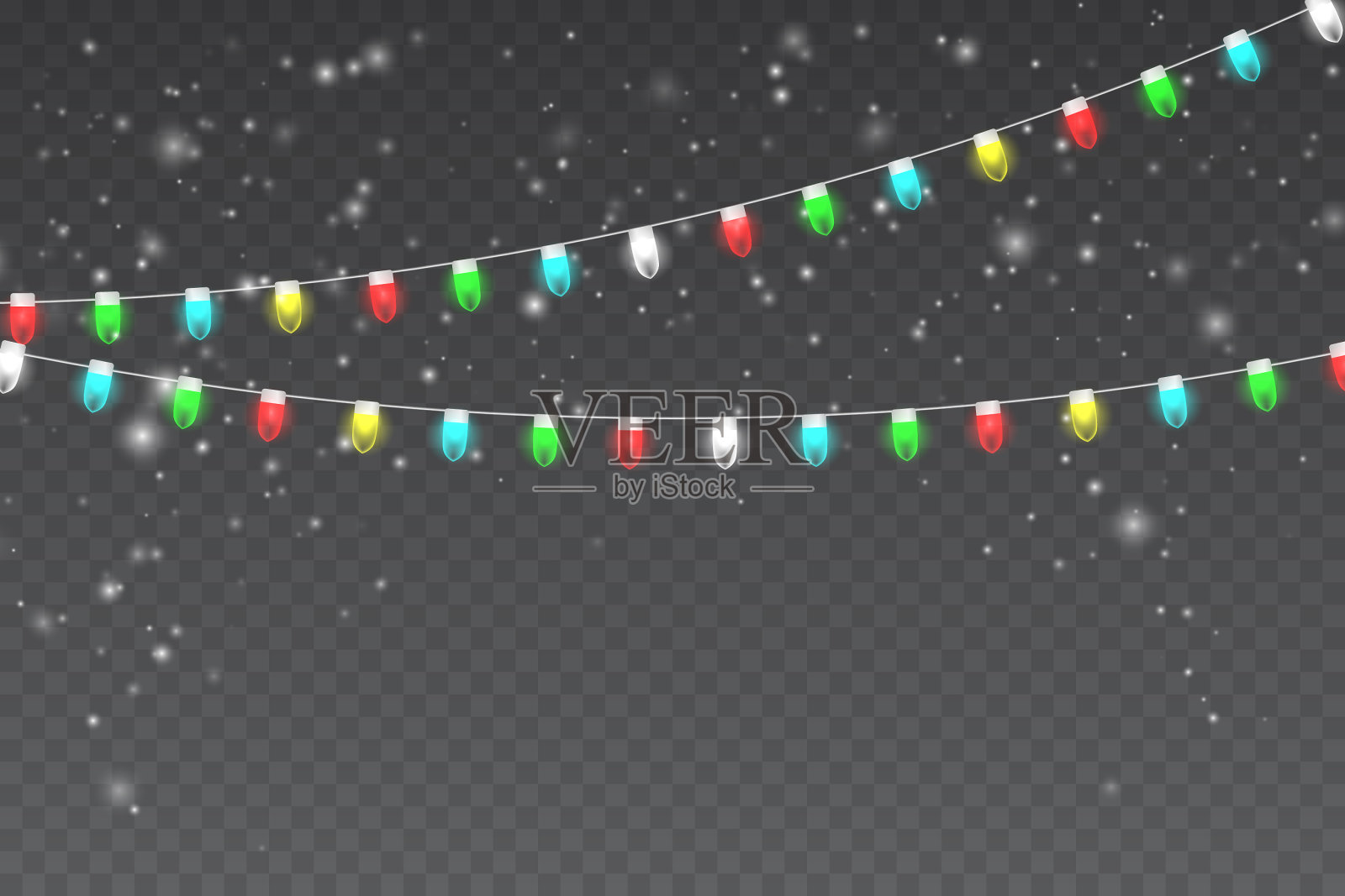 圣诞小雪插画图片素材