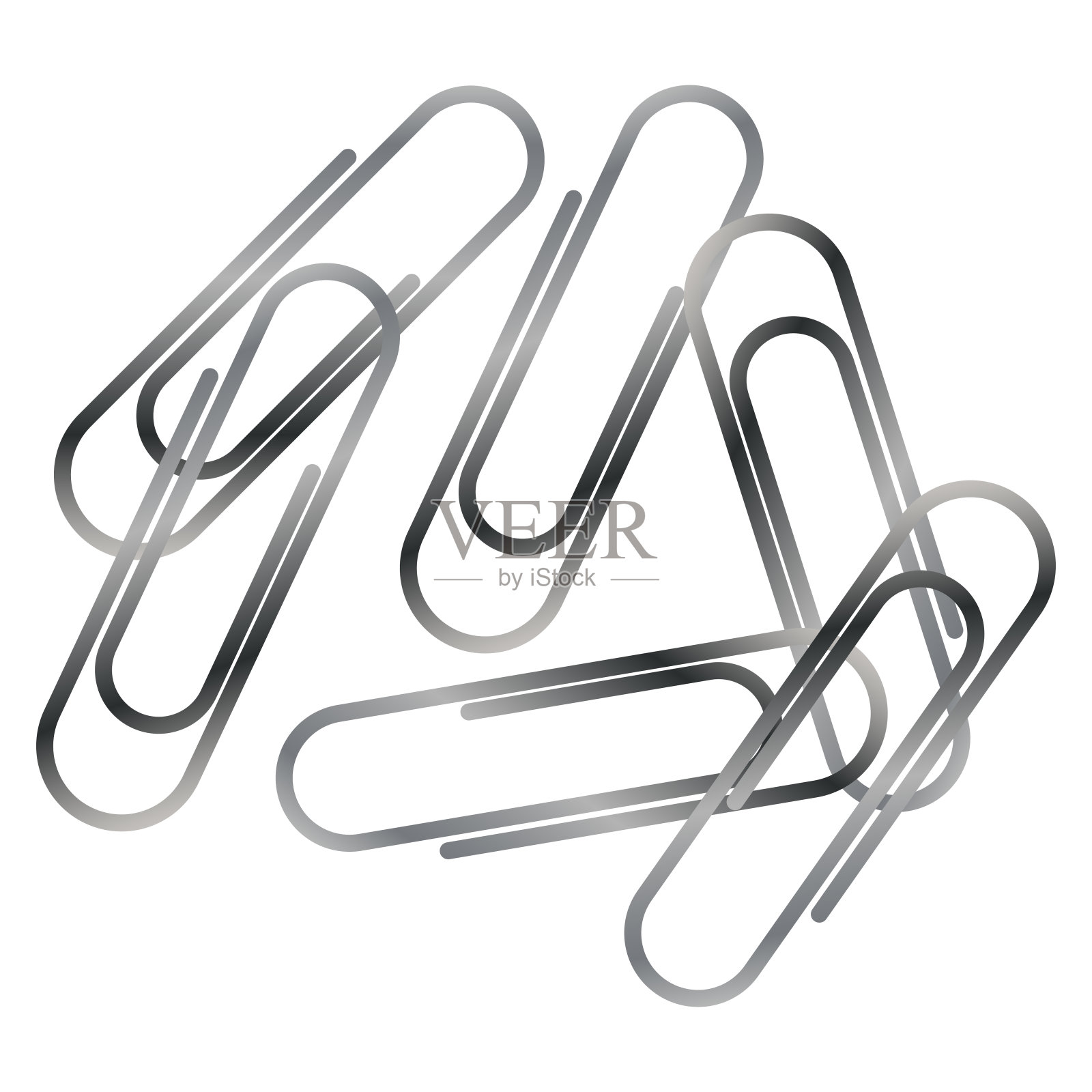 曲别针孤立矢量插图。插画图片素材