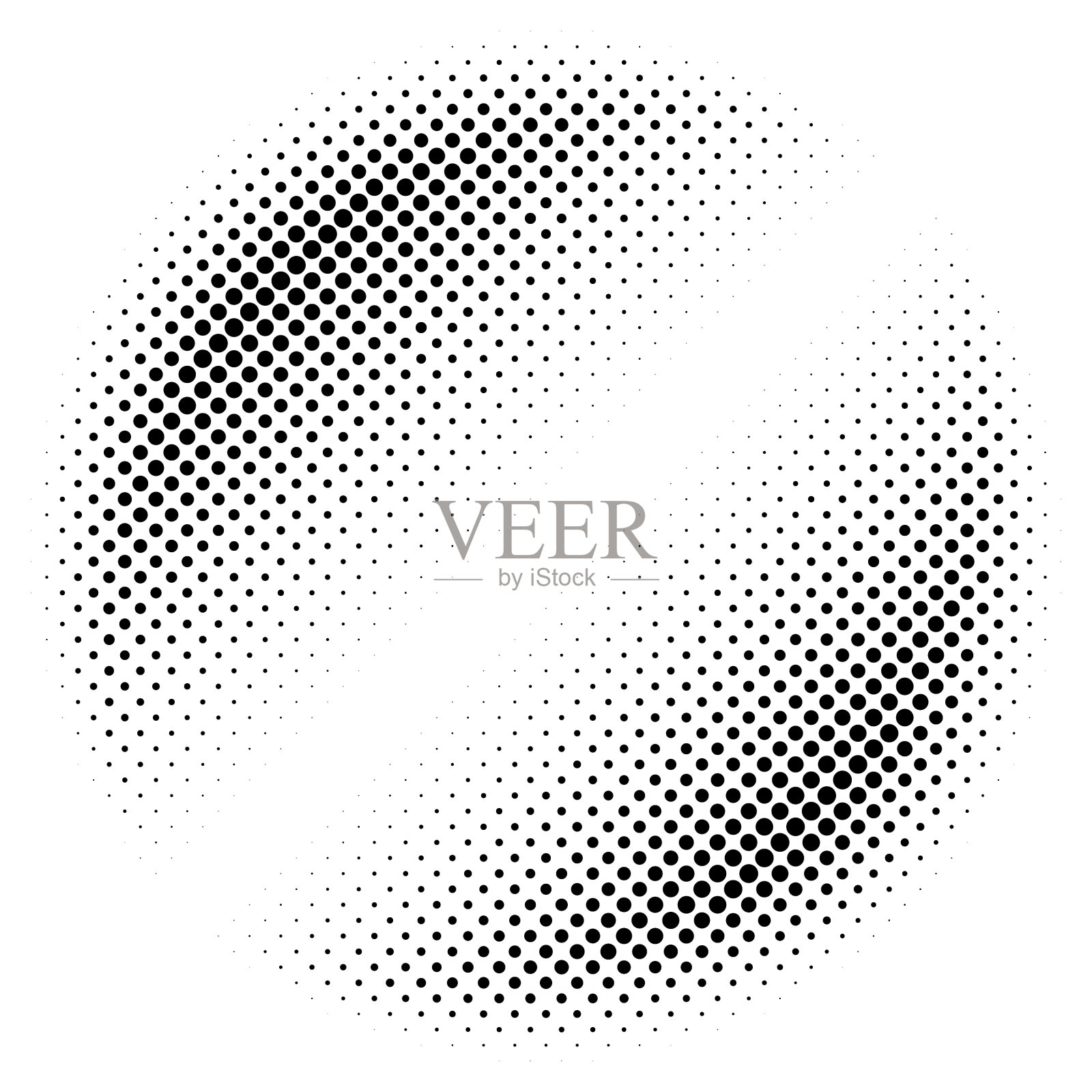 圆半色调屏幕一个点点斑点插画图片素材